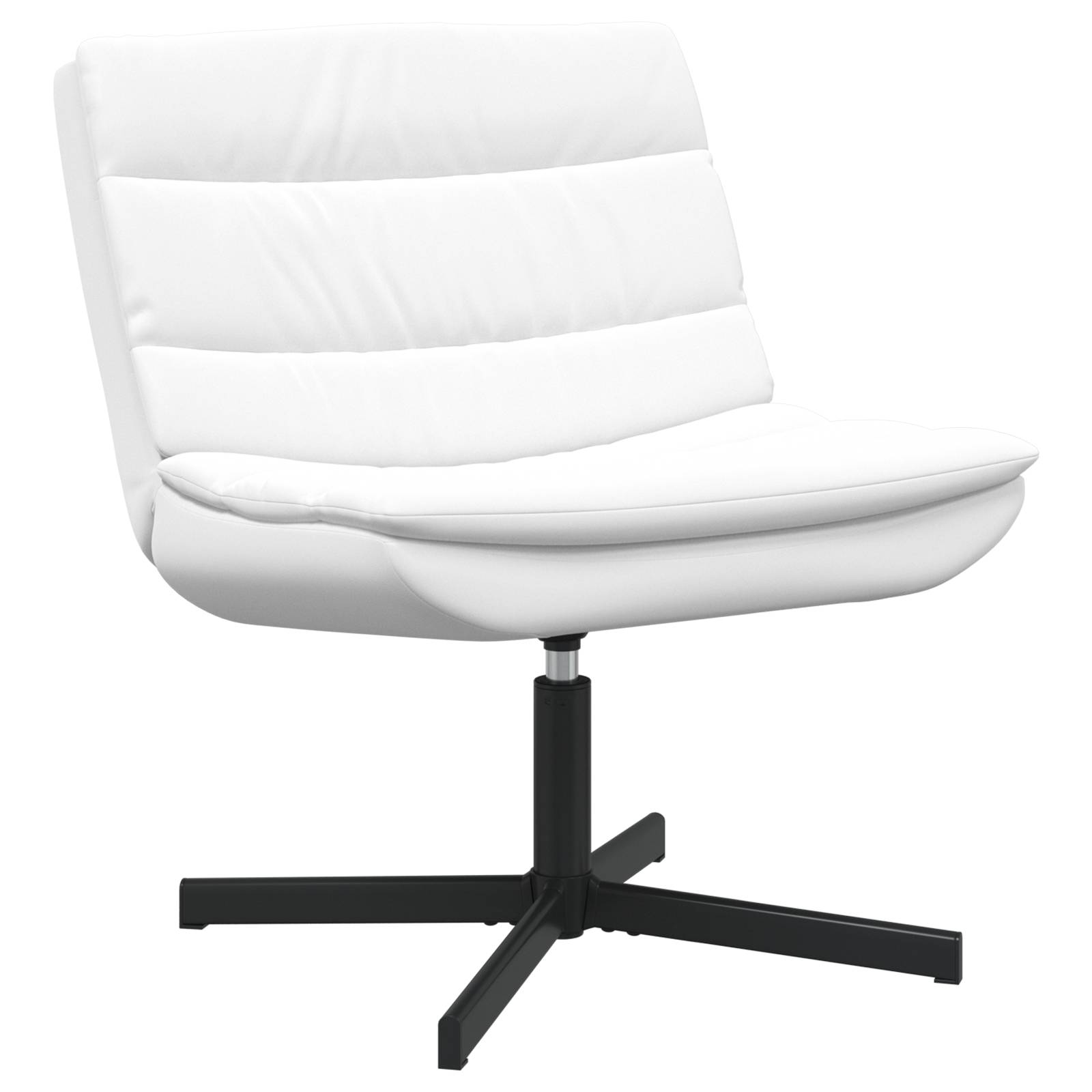vidaXL Drehstuhl Weiß Polyester, Metallrahmen Mittel Drehstuhl