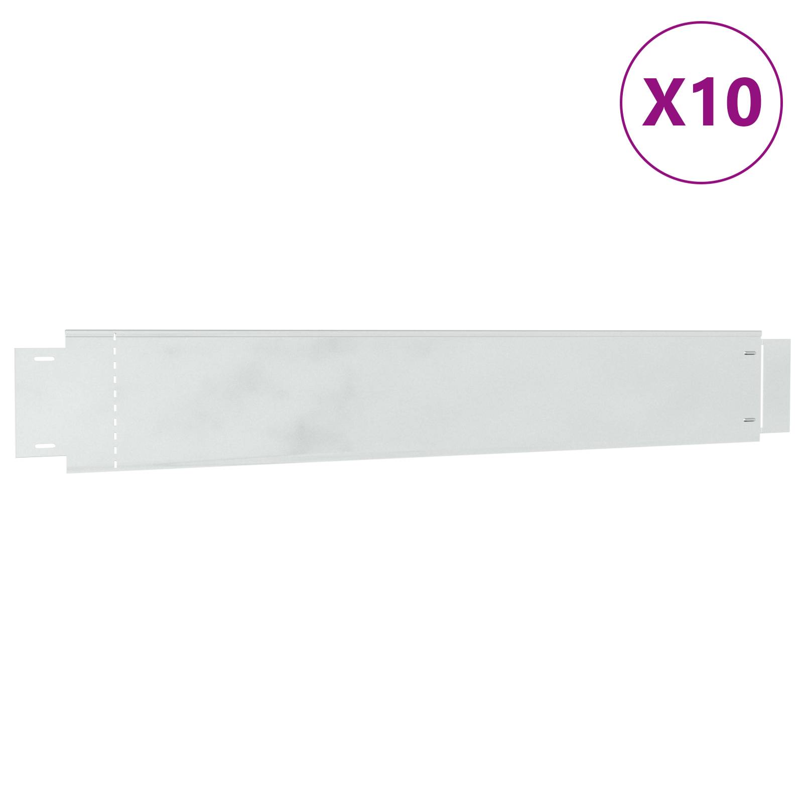 vidaXL Rasenrandverkleidungen 10 Stück 14x100 cm Flexibler verzinkter Stahl
