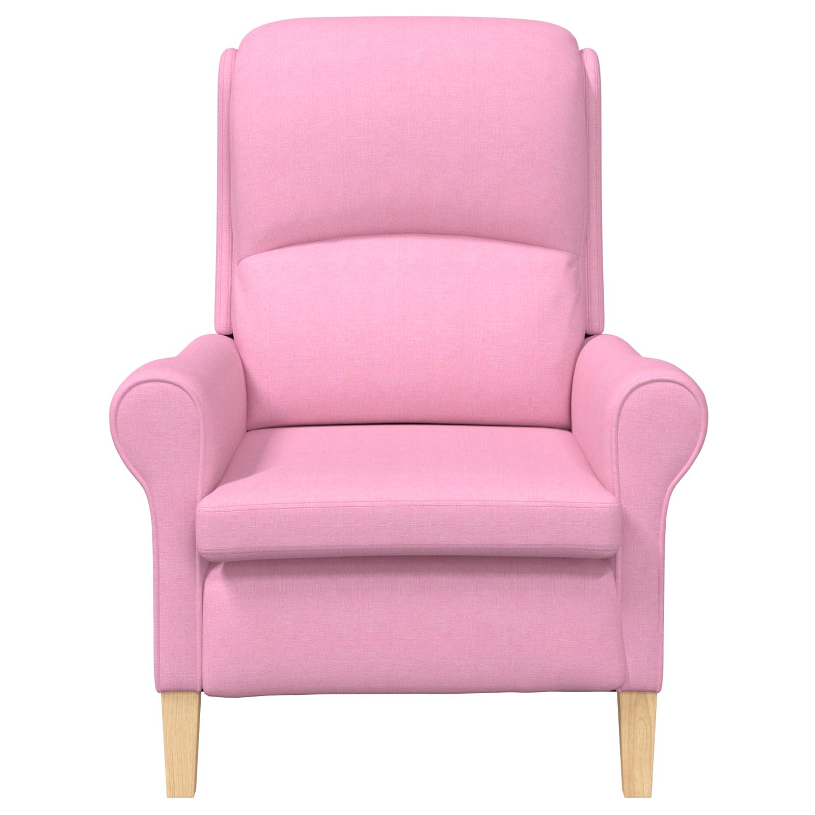 vidaXL Moderner Sessel Rosa Polyester, Holz Mittel Ergonomisch