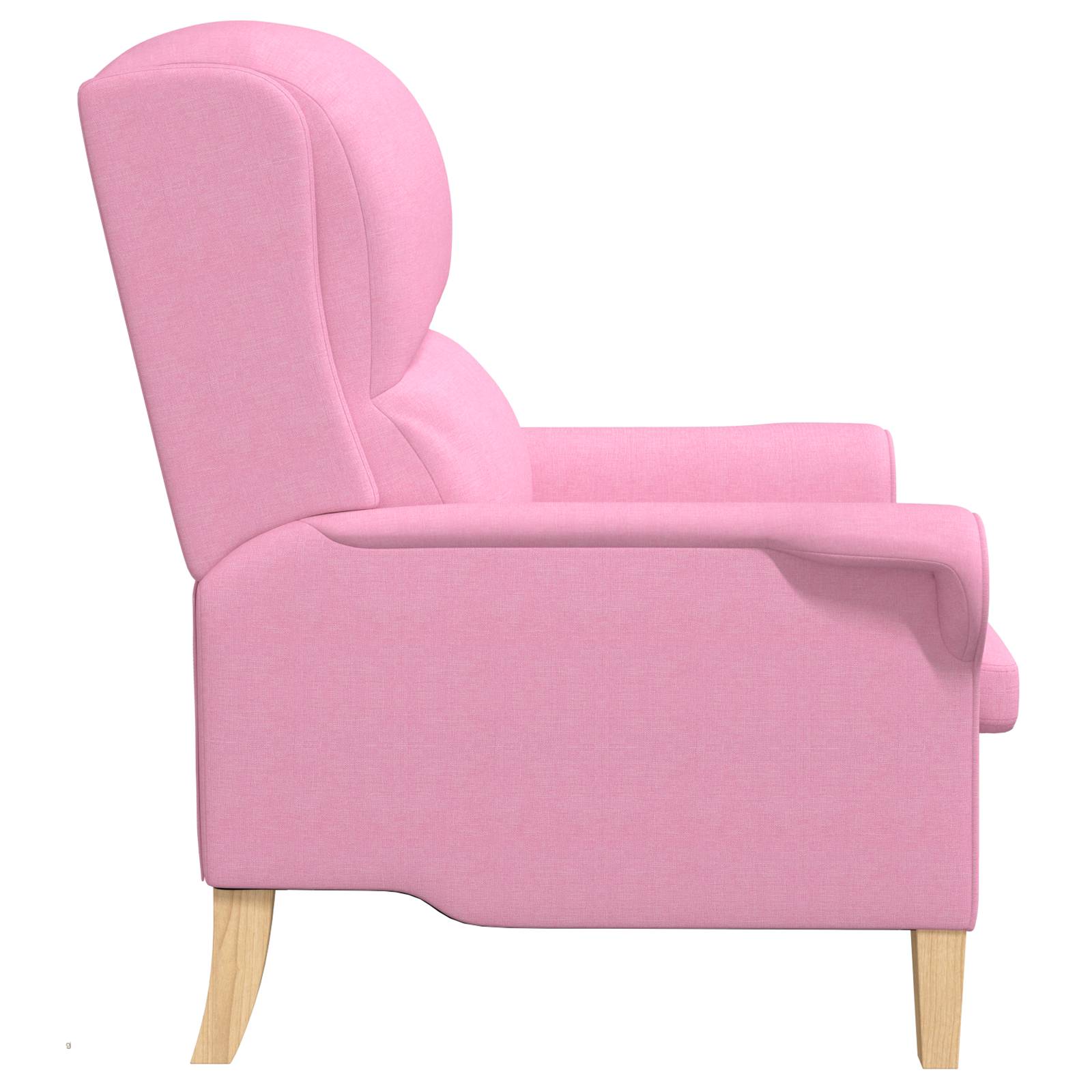 vidaXL Moderner Sessel Rosa Polyester, Holz Mittel Ergonomisch