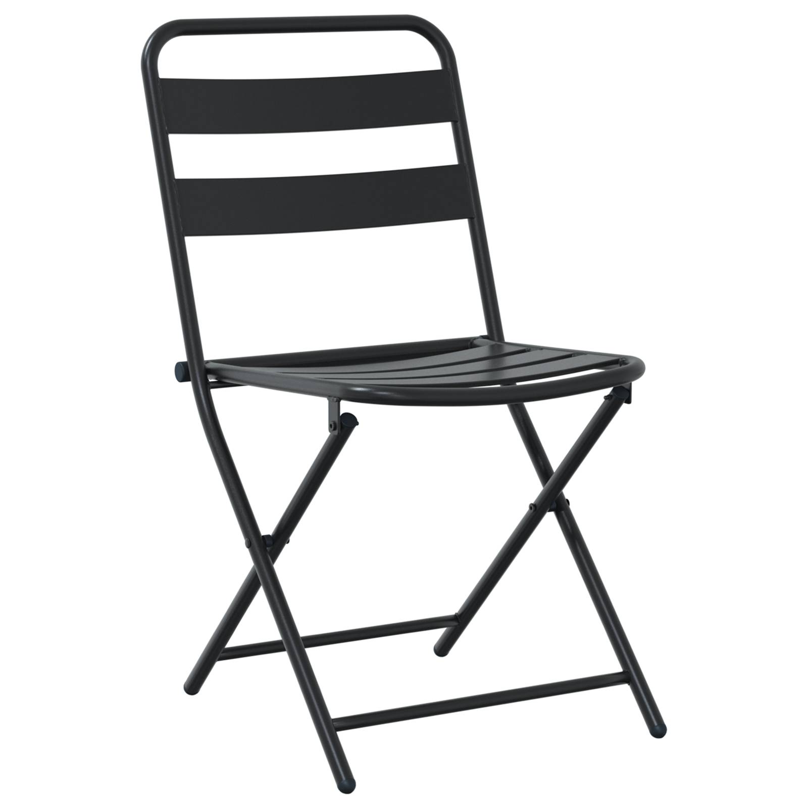 vidaXL 3-teiliges faltbares Bistro-Set anthrazit Stahl