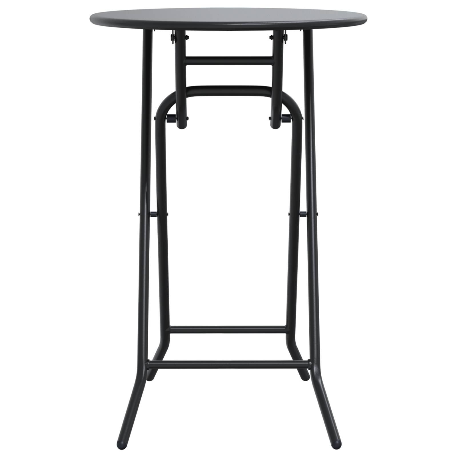 vidaXL Klapptisch für den Garten Anthrazit Ø50x72 cm Stahl