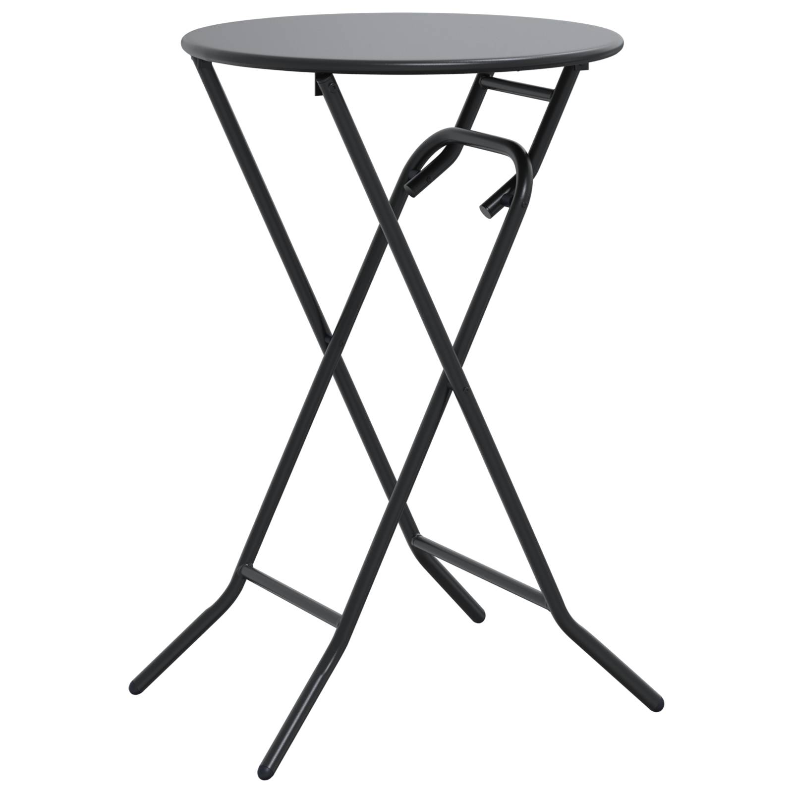 vidaXL Klapptisch für den Garten Anthrazit Ø50x72 cm Stahl