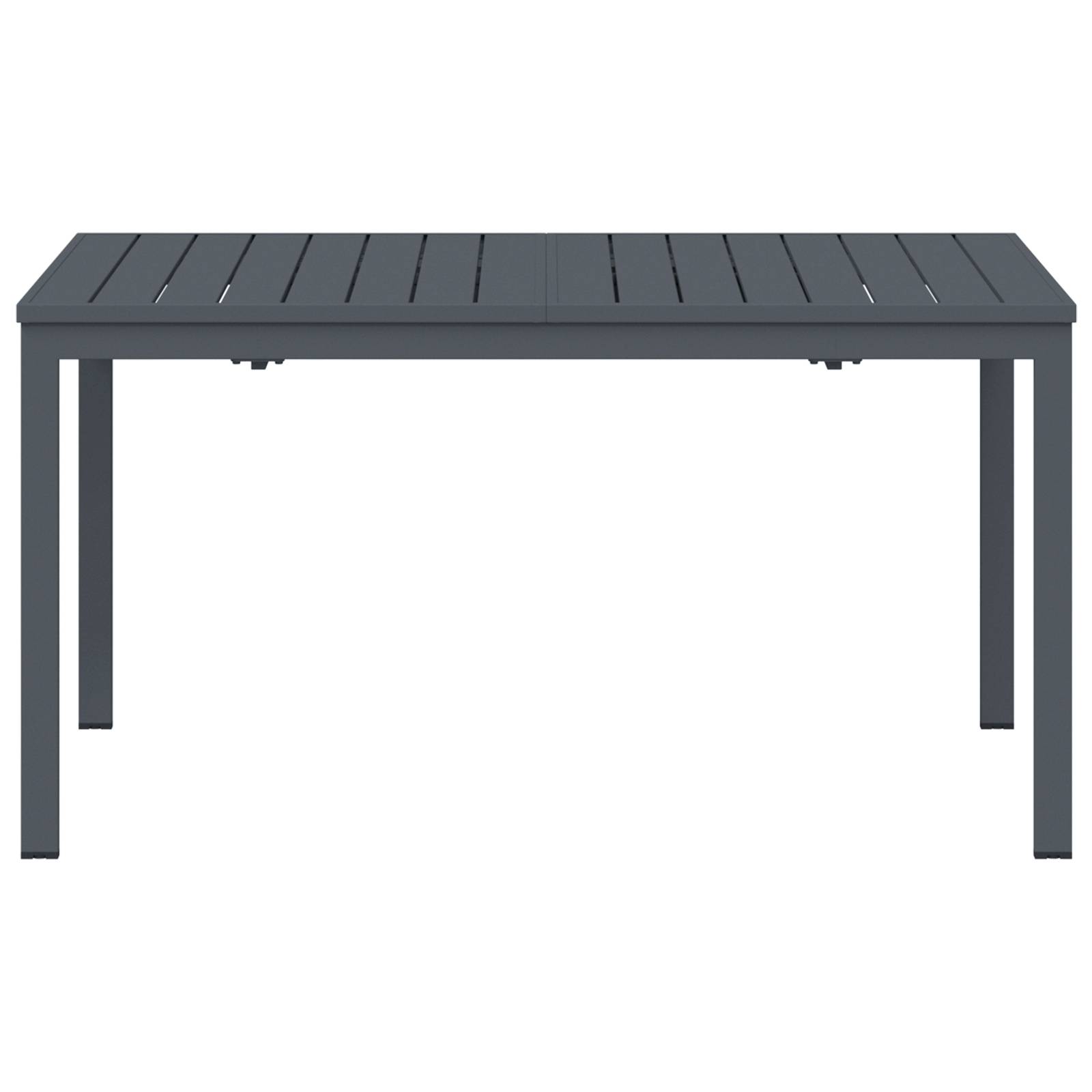 vidaXL Gartentisch Dunkelgrau Aluminium Groß Erweiterbarer Tisch