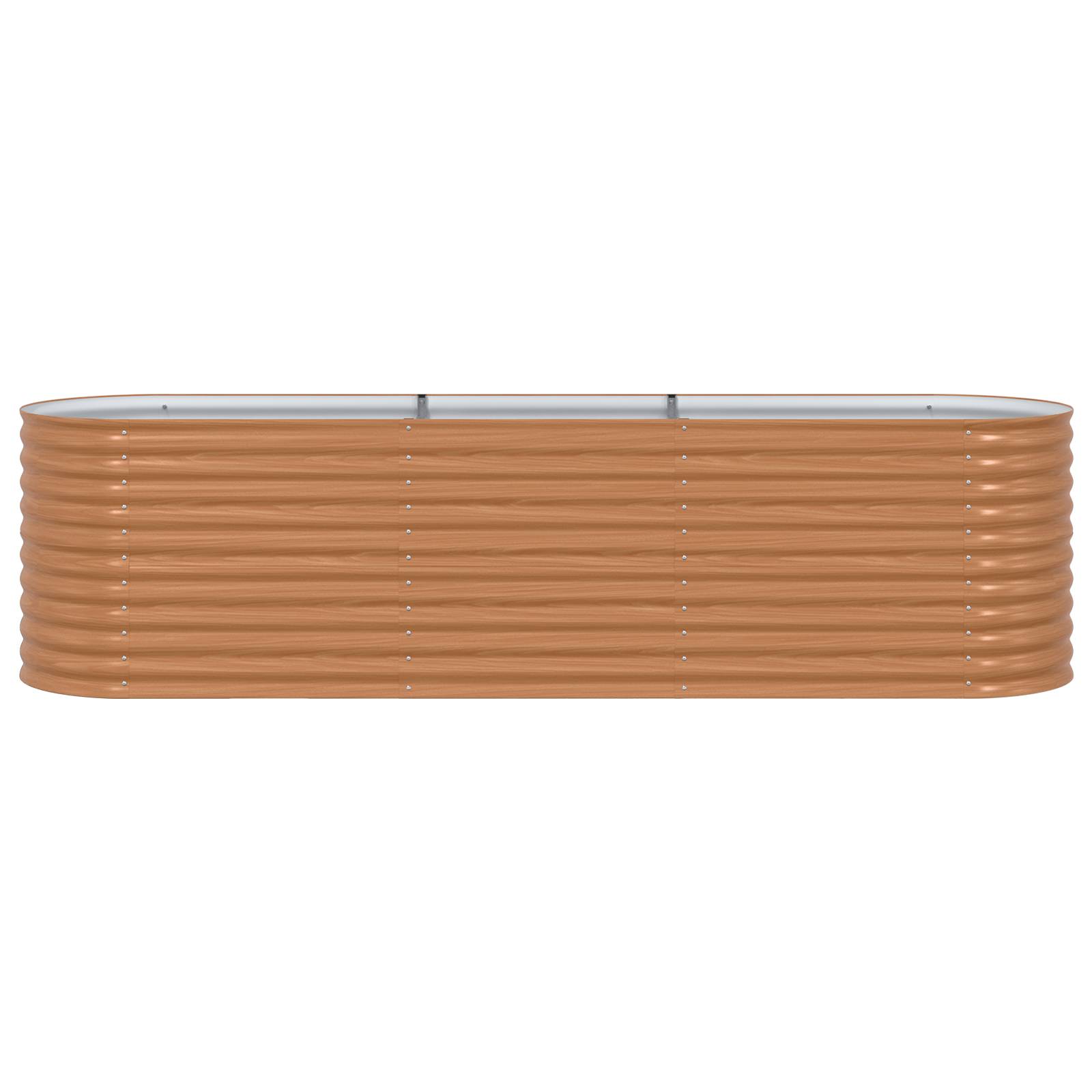 vidaXL Hochbeet Pflanzgefäß Holzoptik Metall 320 X 80 X 81 cm Langlebig