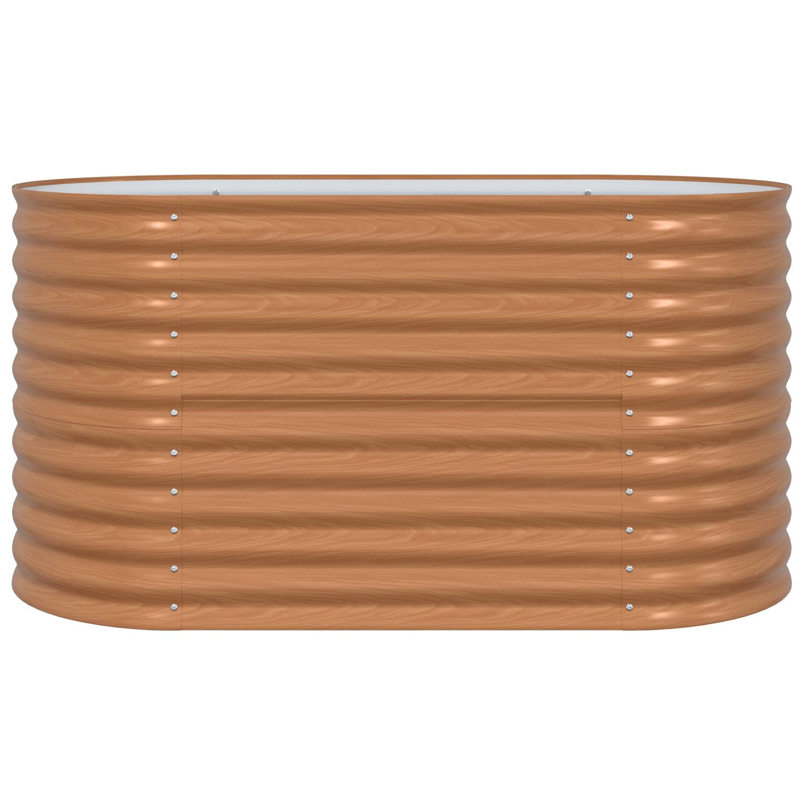 vidaXL Hochbeet Braun mit Holzoptik 160x80x81 cm Stahl