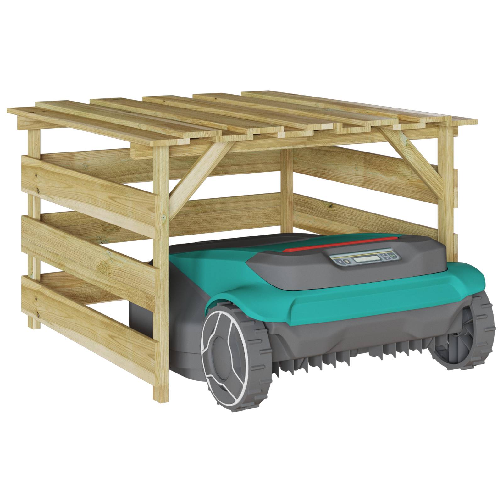 vidaXL Roboter-Rasenmäher Garage Imprägniertes Holz Kiefer