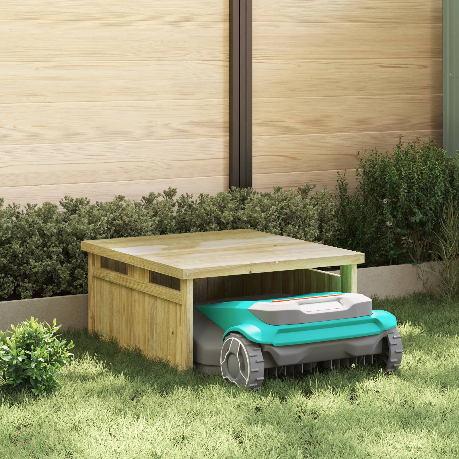 vidaXL Garage für robotergestützten Rasenmäher 70x80x38 cm Impregniertes Holz Kiefer