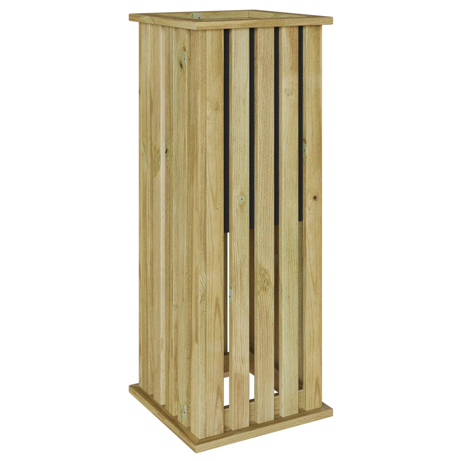 vidaXL Gartenpflanzer mit Linse 33x33x85 cm imprägniertes Holz Kiefer