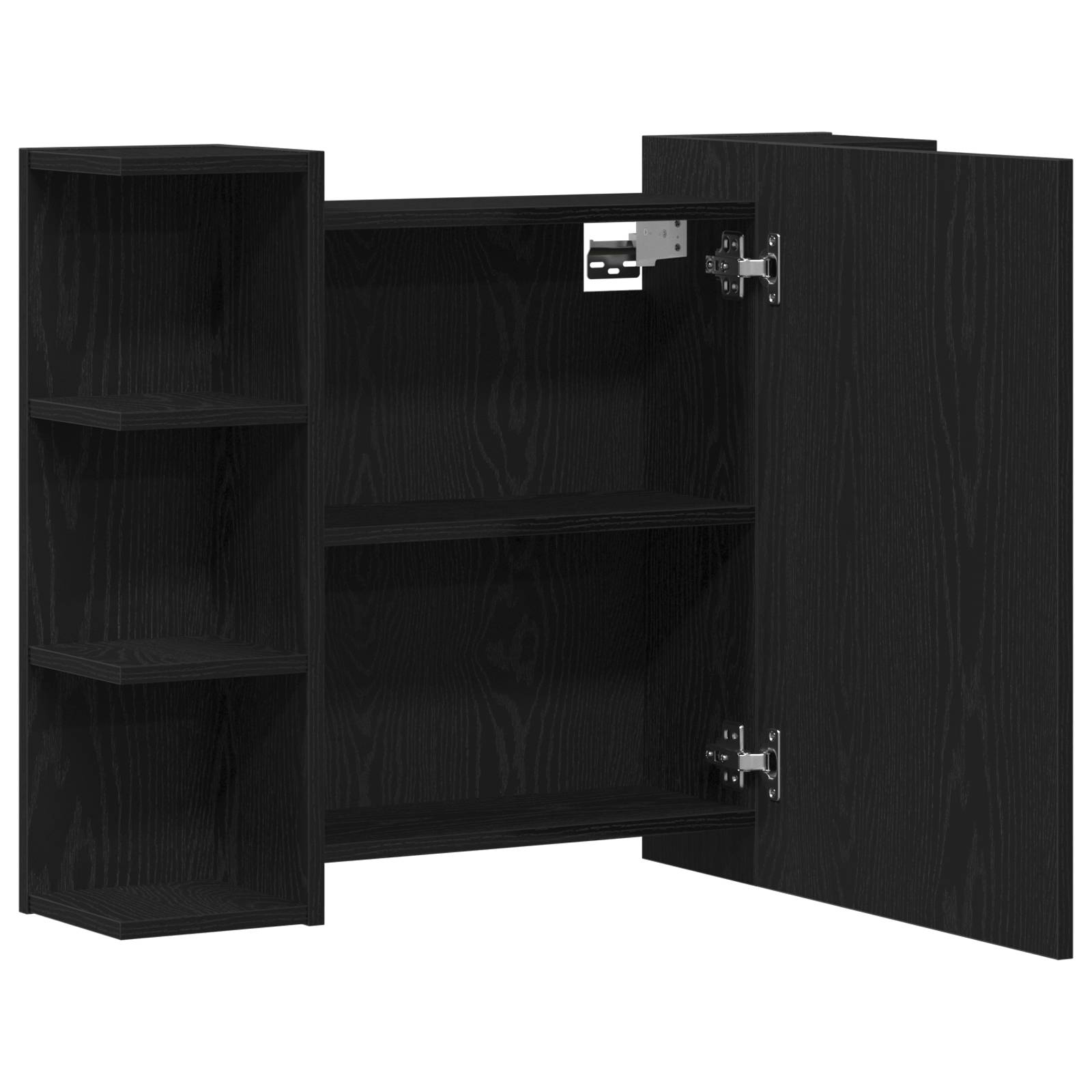 vidaXL Badezimmerspiegelschrank Schwarze Eiche 80 x 20,5 x 64 cm Holzwerkstoff