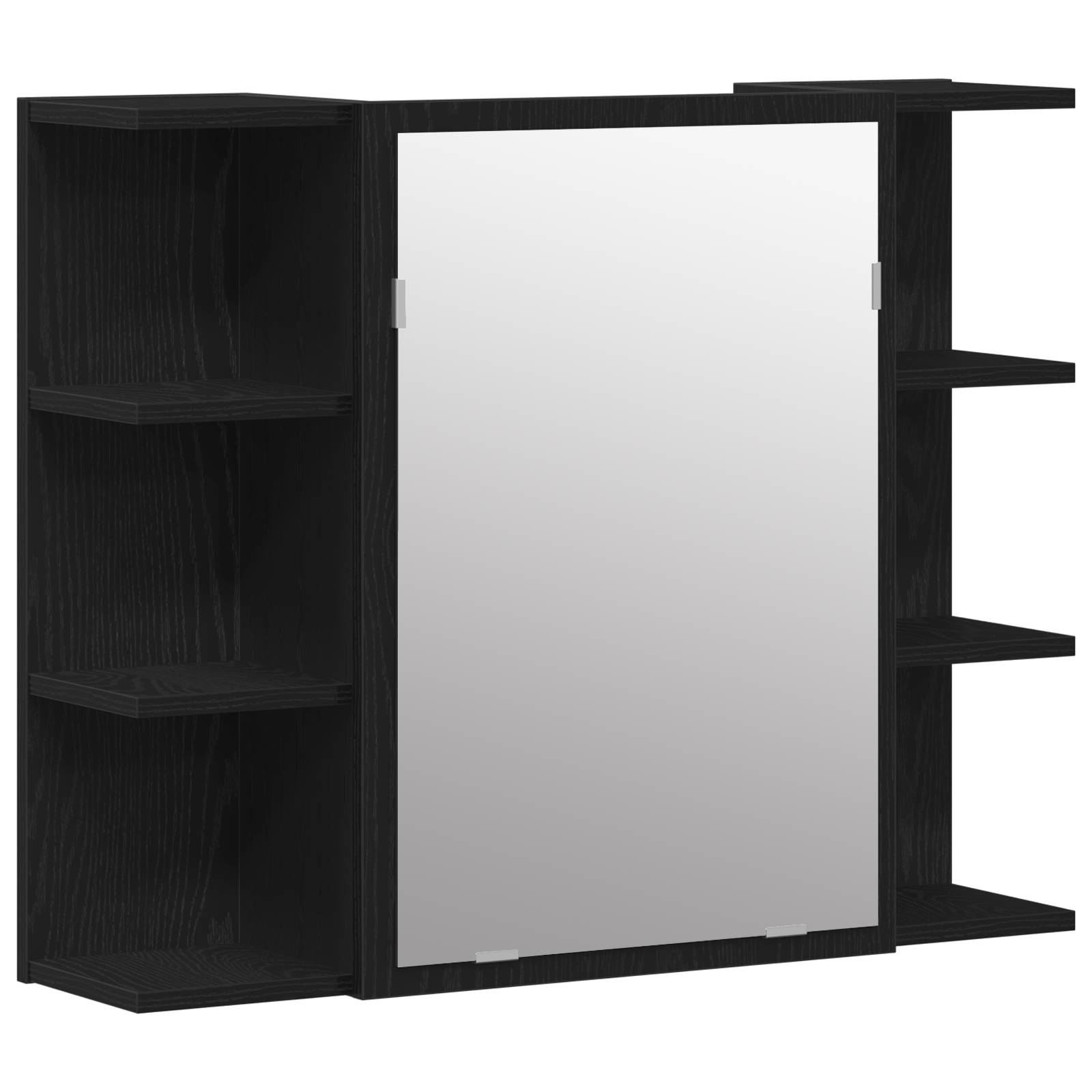 vidaXL Badezimmerspiegelschrank Schwarze Eiche 80 x 20,5 x 64 cm Holzwerkstoff