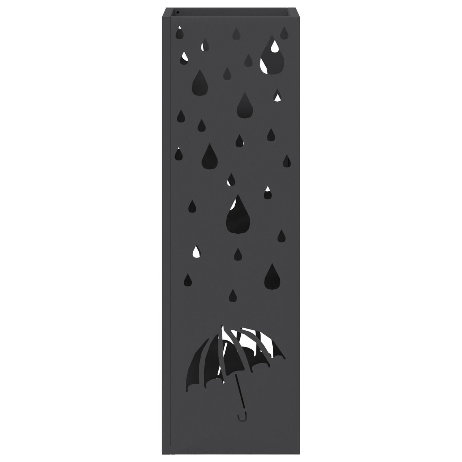 vidaXL Regenschirmständer Schwarz Metall Mittel Muster