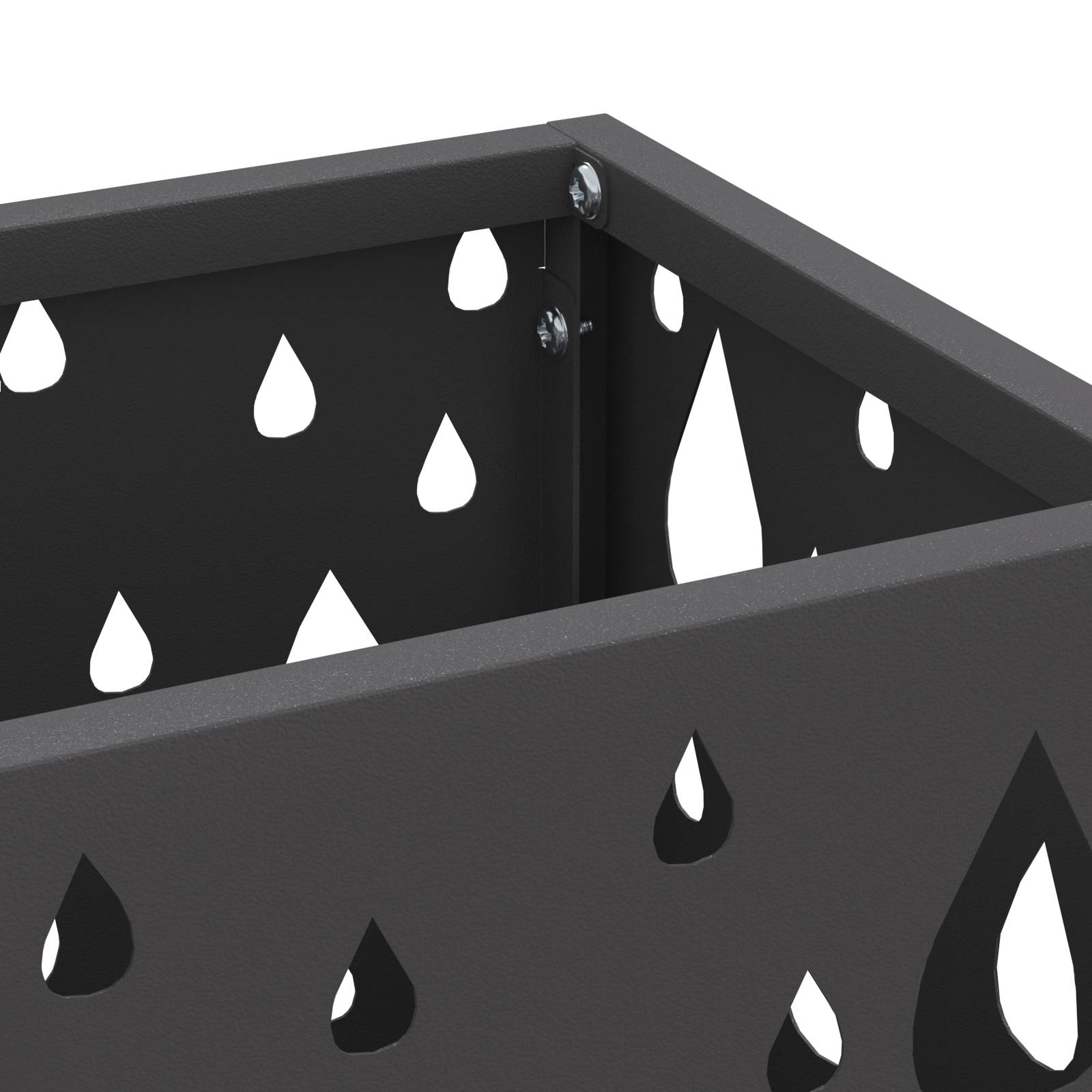 vidaXL Regenschirmständer Schwarz Metall Mittel Muster