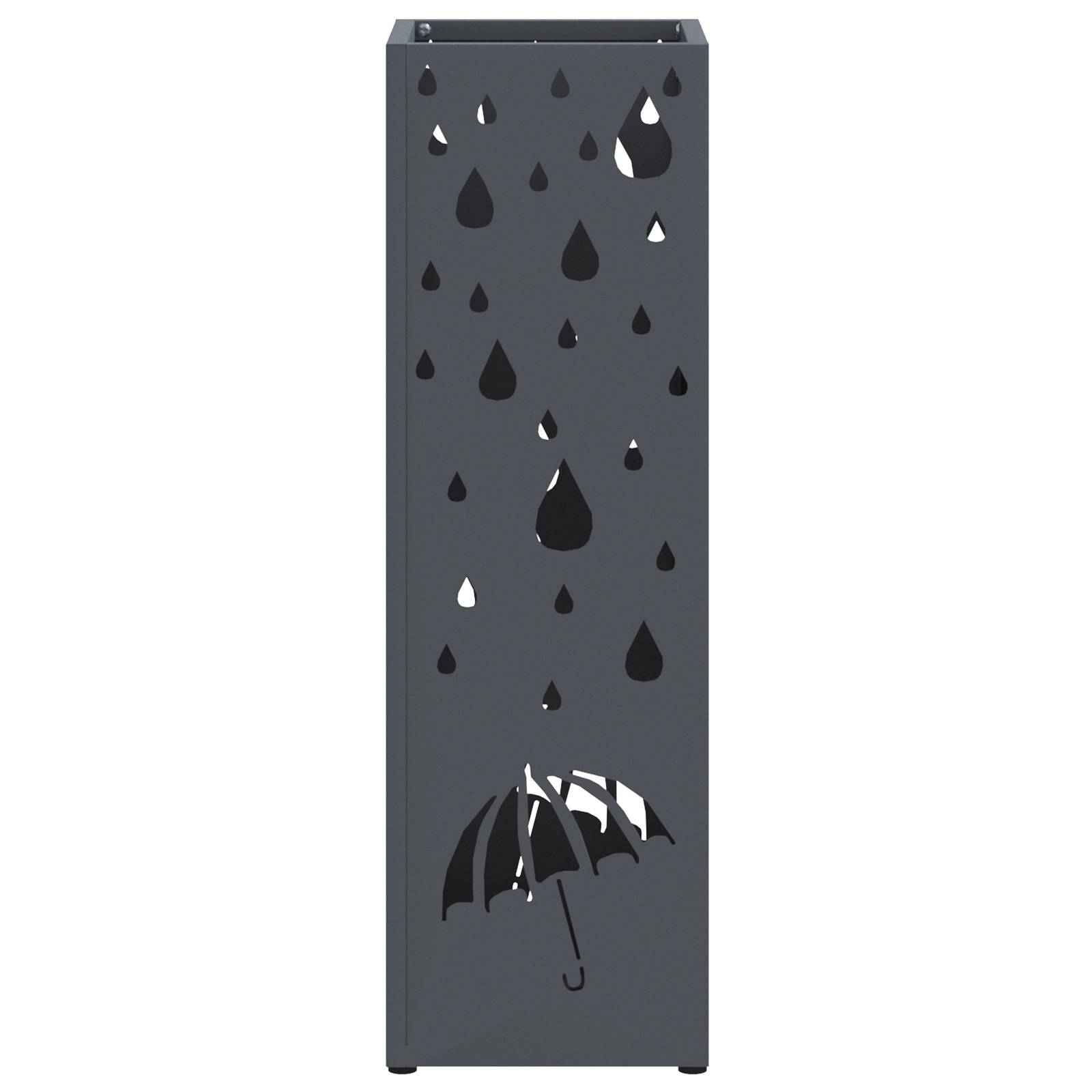 vidaXL Regenschirmständer Anthrazit Metall Standard Dekorative Intarsien