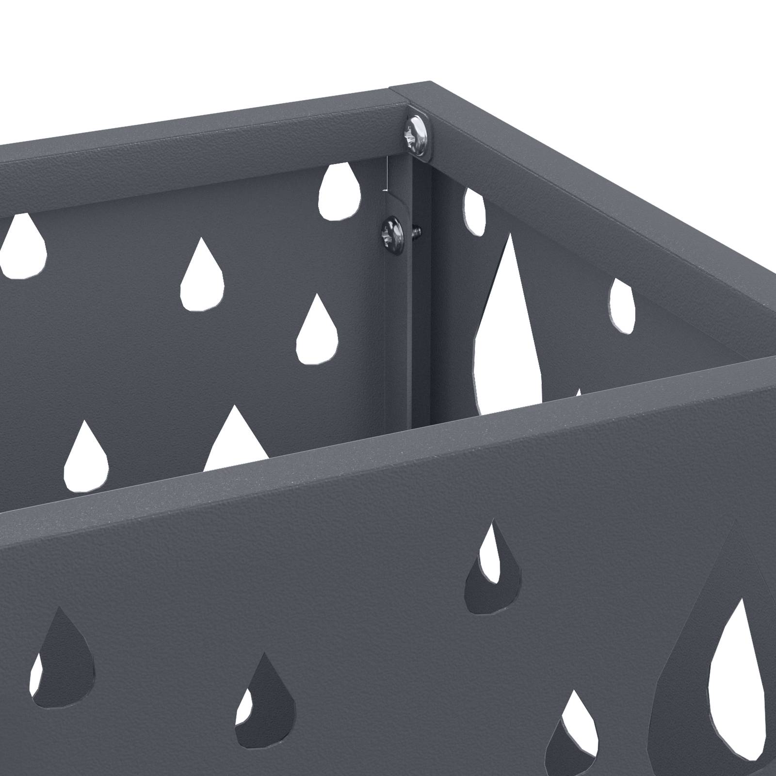 vidaXL Regenschirmständer Anthrazit Metall Standard Dekorative Intarsien