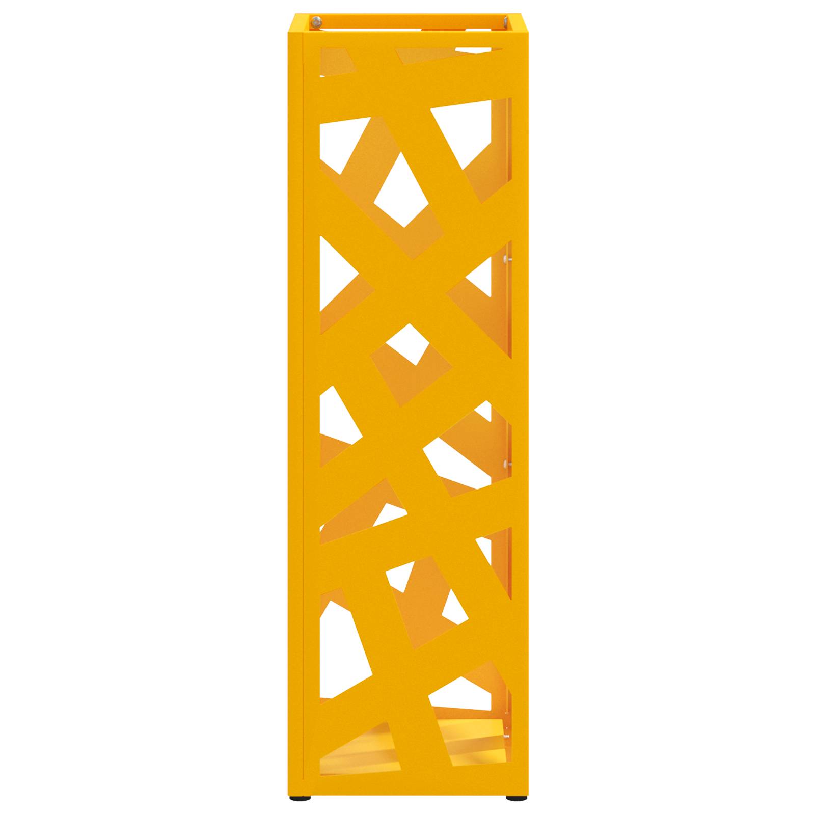 vidaXL Regenschirmständer Senfgelb Metall Mittel Schlank