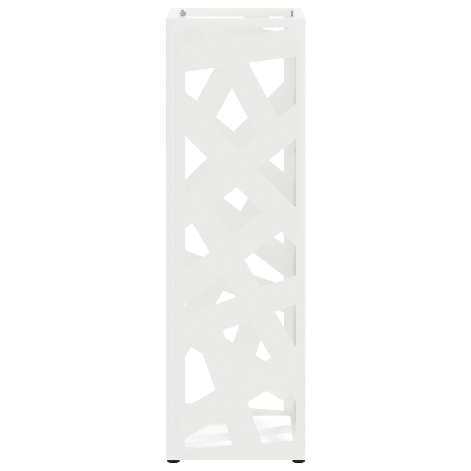 vidaXL Regenschirmständer Weiß Metall Standard Regenschirmständer