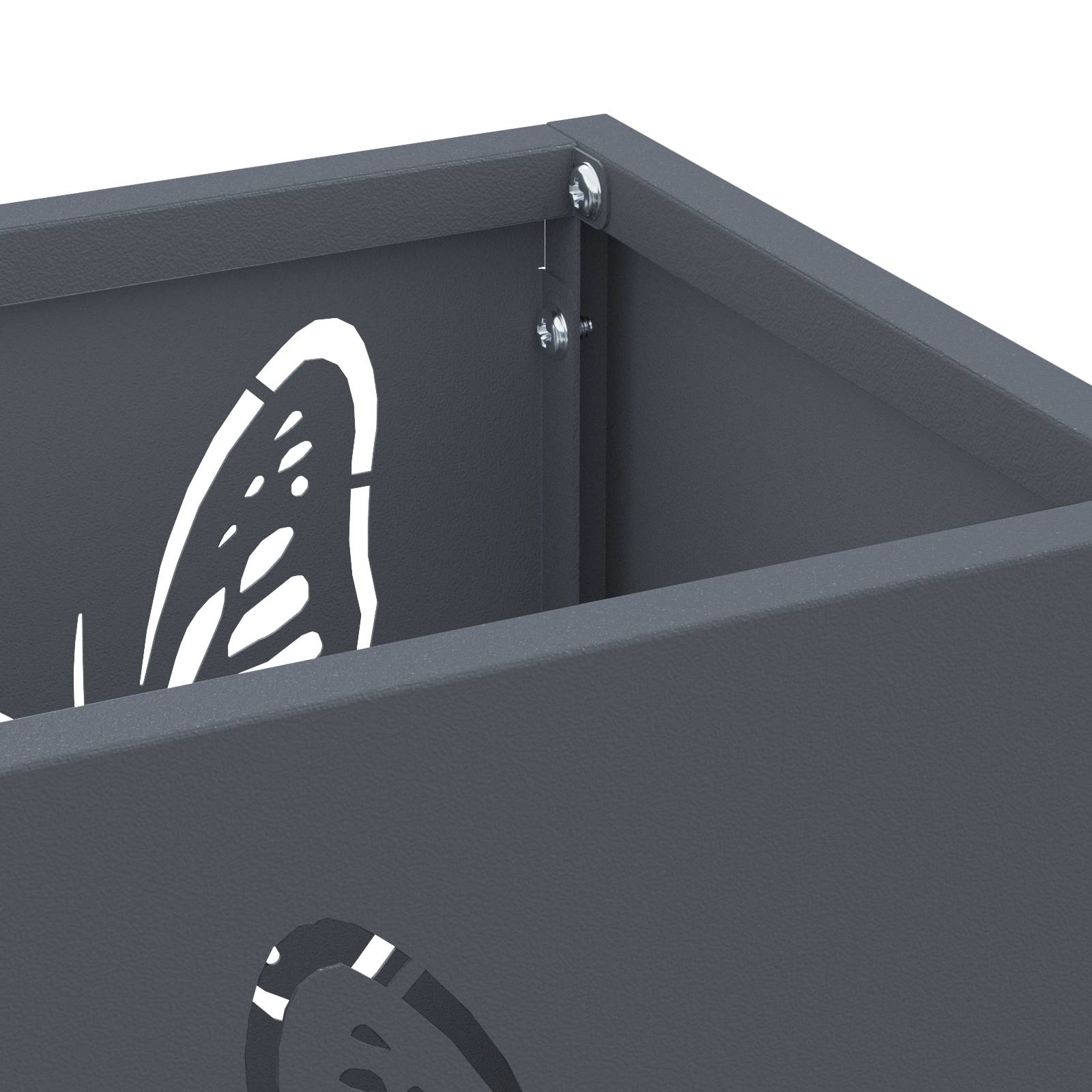 vidaXL Regenschirmständer Anthrazit Metall Mittel Muster