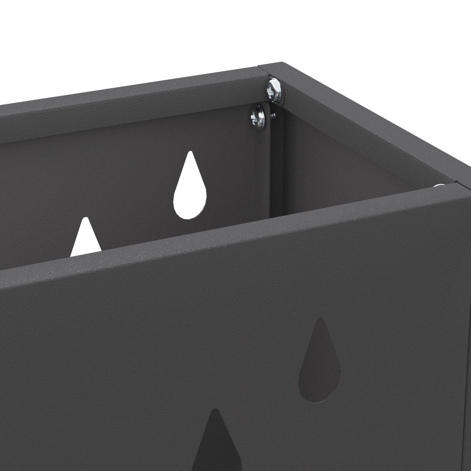 vidaXL Regenschirmständer Schwarz Metall Mittel Regenschirmständer
