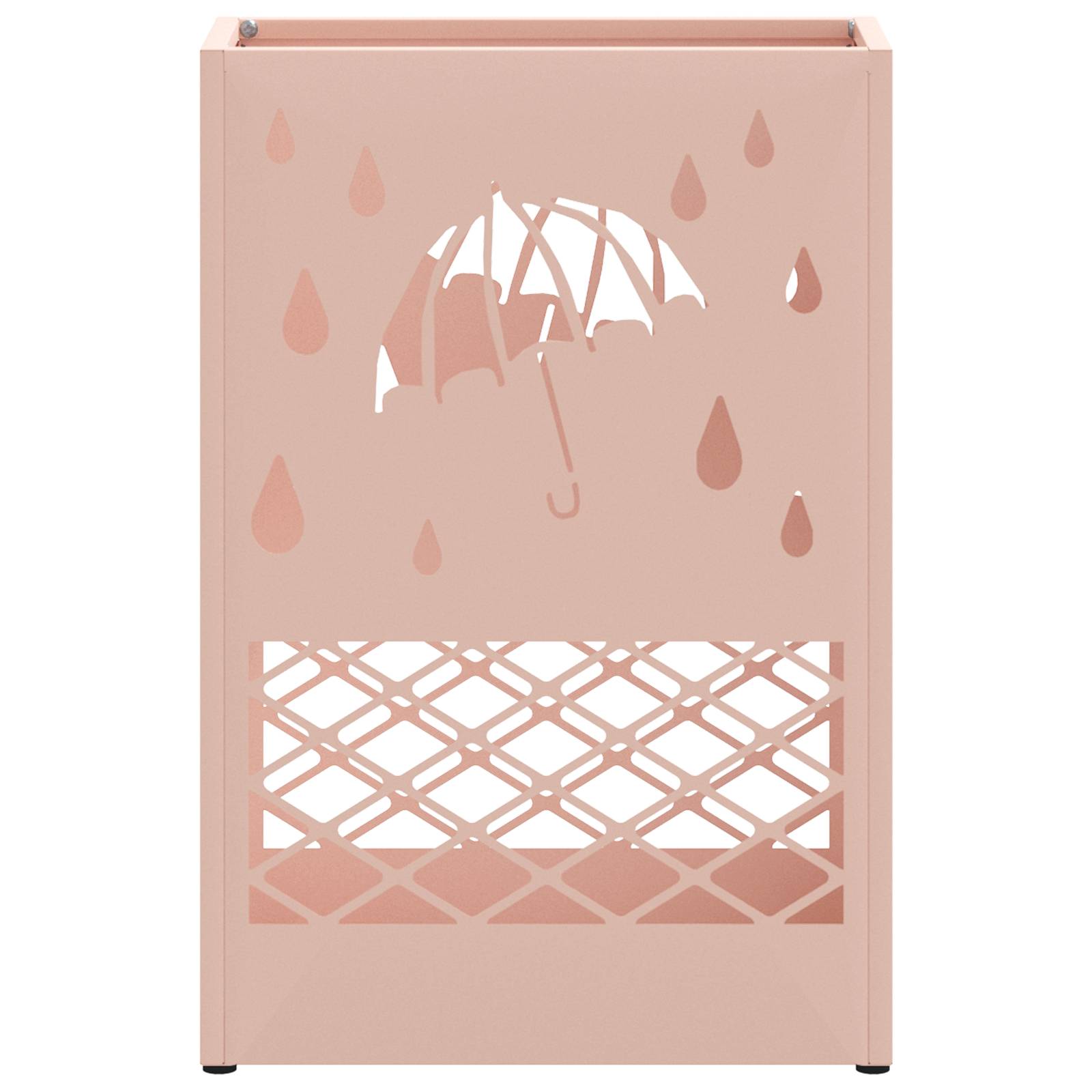 vidaXL Regenschirmständer Rosa Metall Mittel Dekorative Intarsien