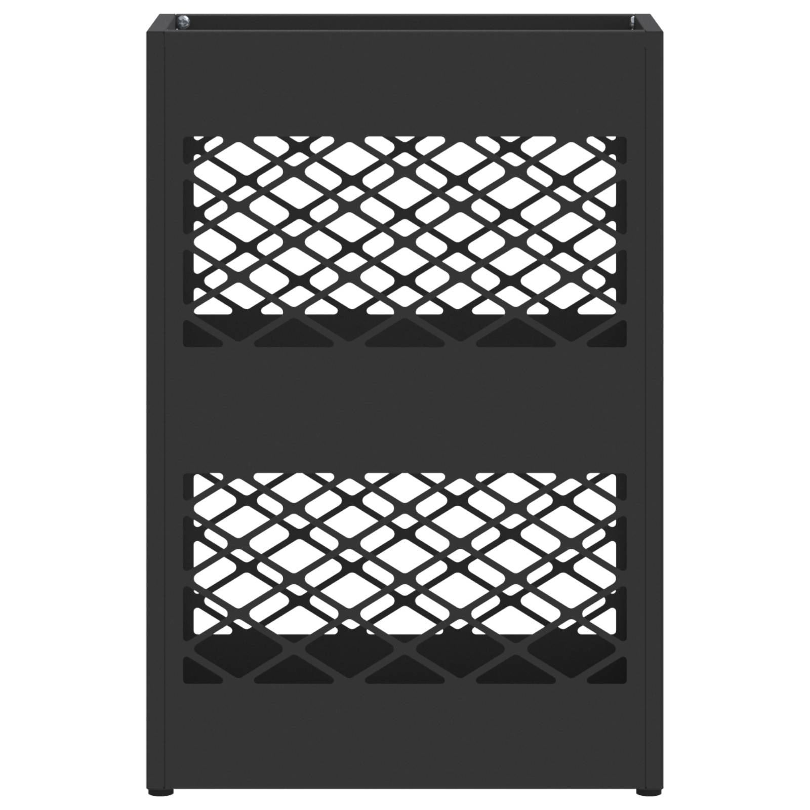 vidaXL Regenschirmständer Schwarz Pulverbeschichteter Stahl Standard