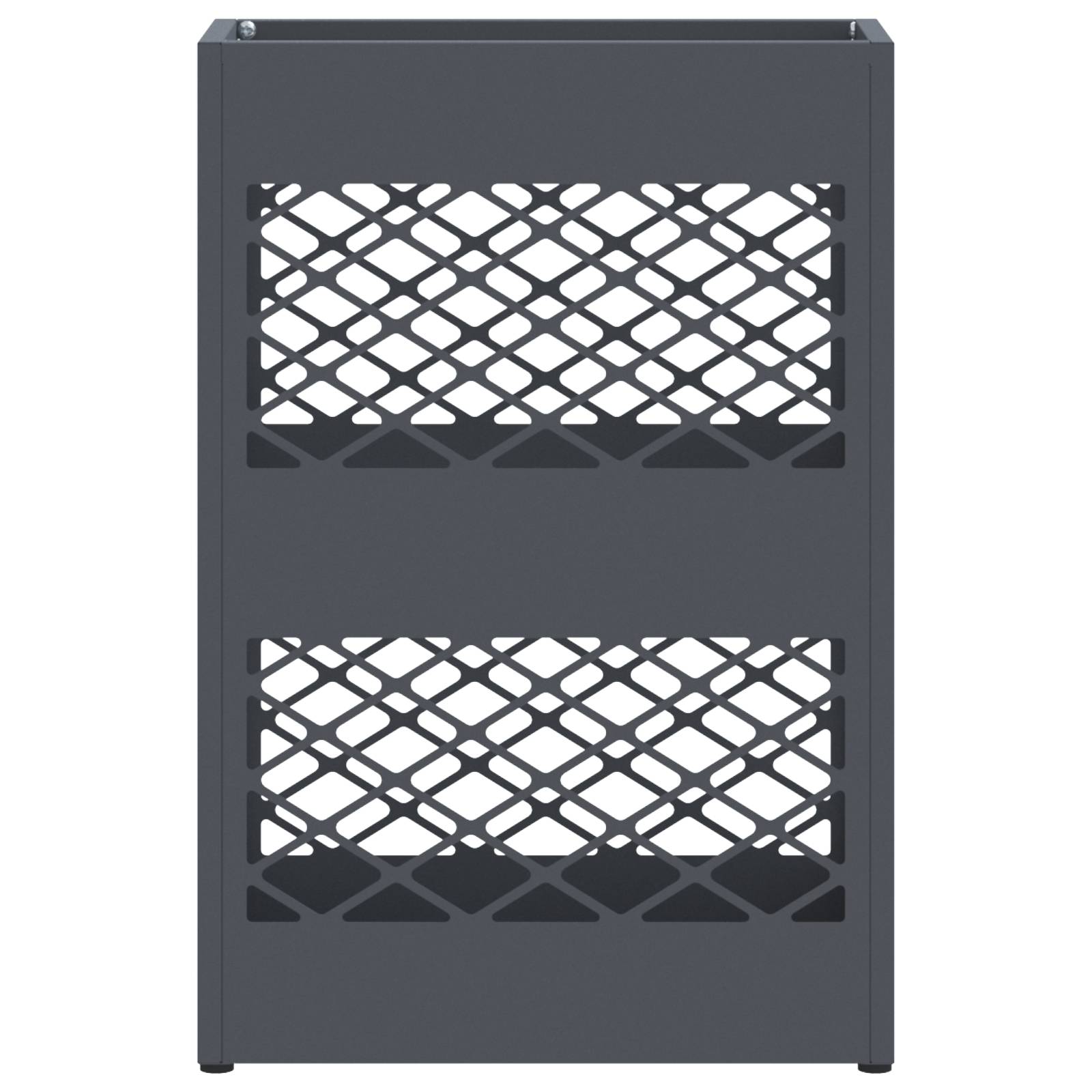 vidaXL Regenschirmständer Anthrazit Metall Mittel Regenschirmständer