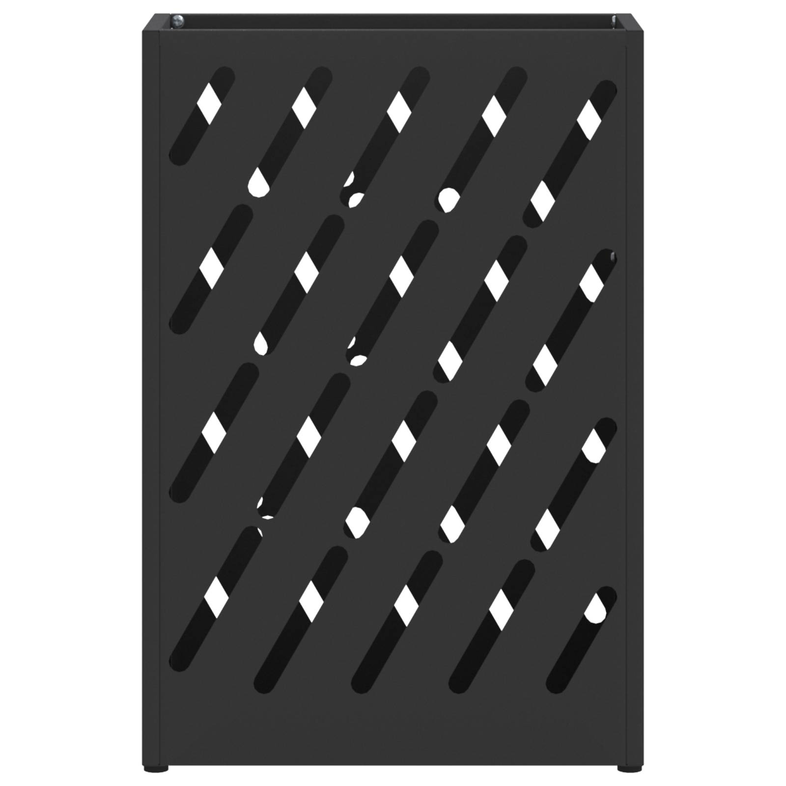 vidaXL Regenschirmständer Schwarz Metall Mittel Regenschirmständer