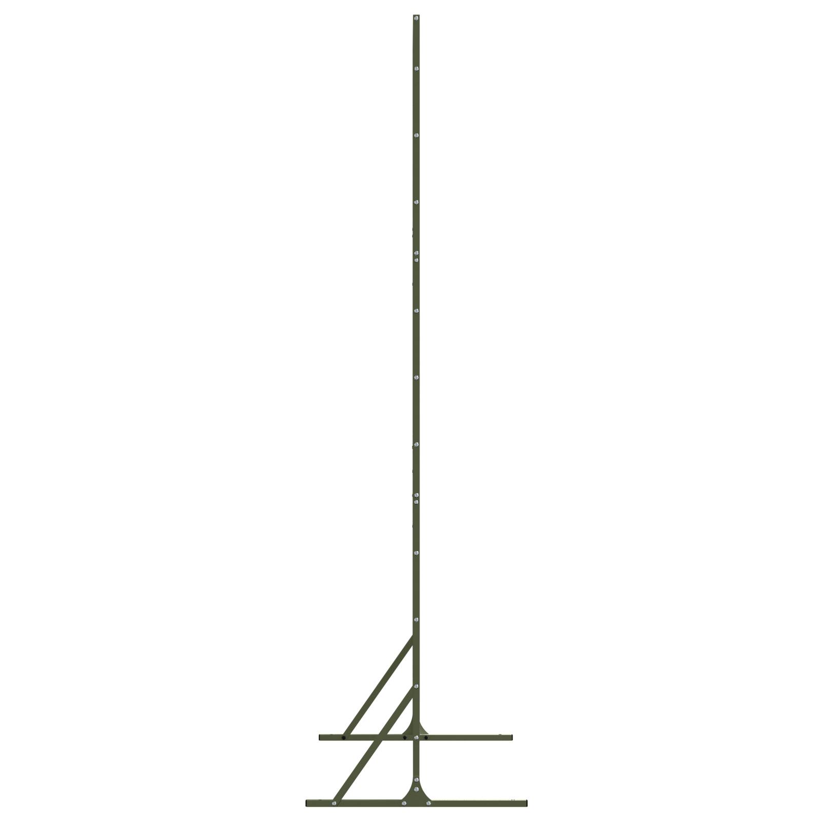 vidaXL Metallzaun-Panel Olivgrün Metall Groß Muster Außenzaun-Panel