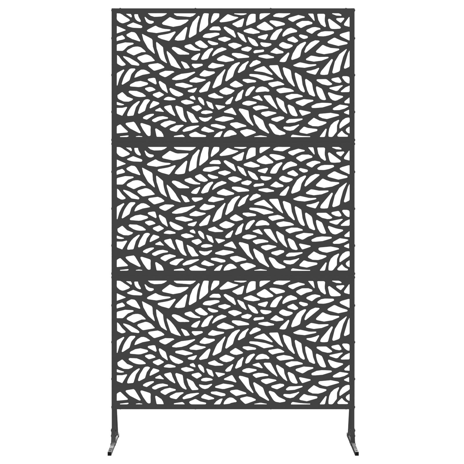 vidaXL Metallzaunpanel Schwarz Pulverbeschichteter Stahl Groß