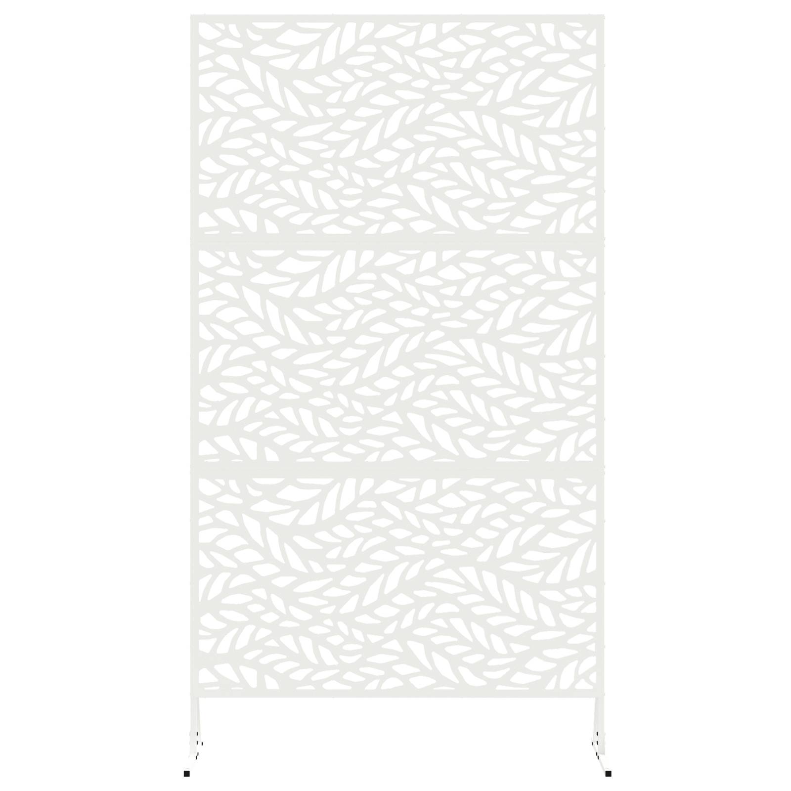 vidaXL Sichtschutzzaun, Weiß, 100x50x180 cm, Stahl