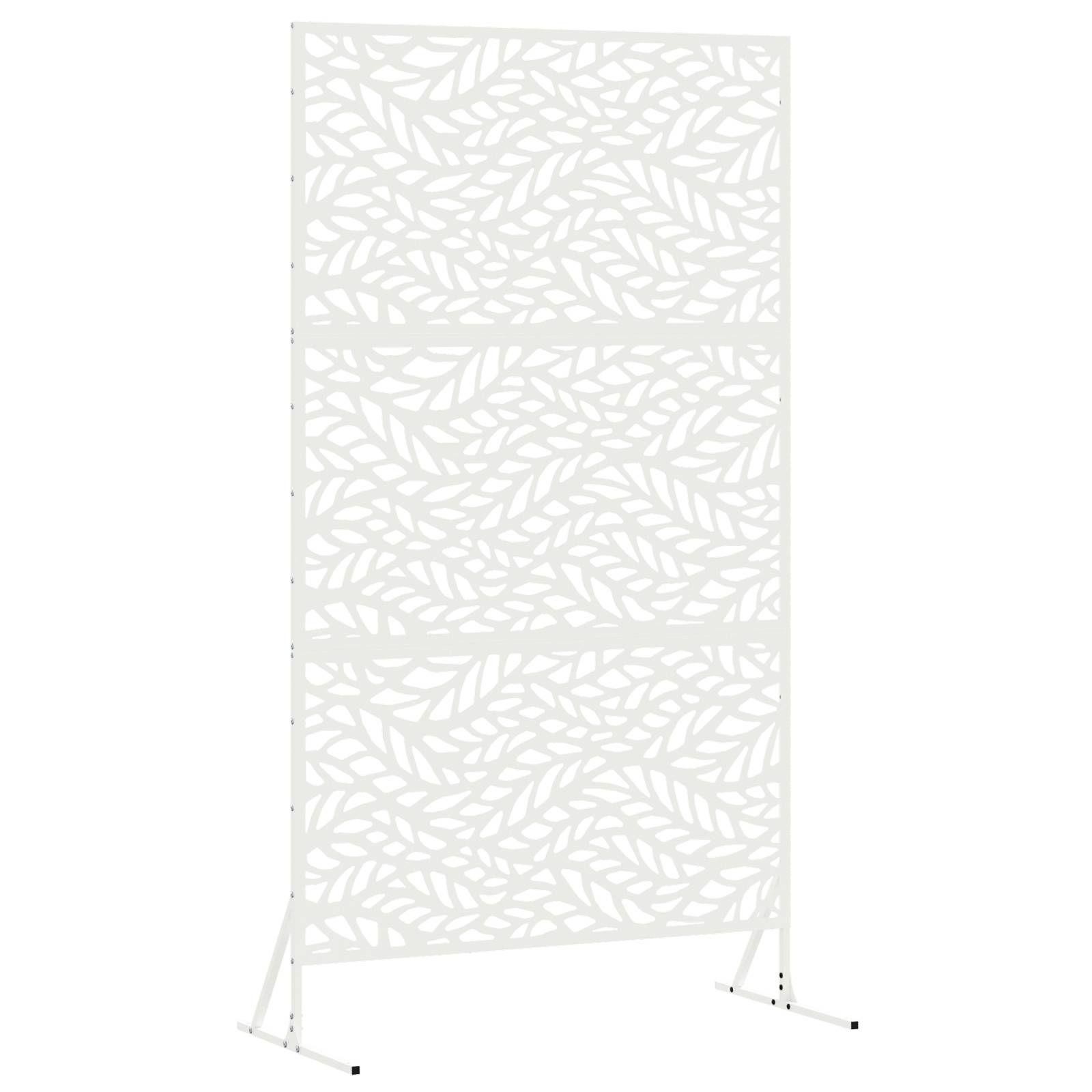 vidaXL Sichtschutzzaun, Weiß, 100x50x180 cm, Stahl
