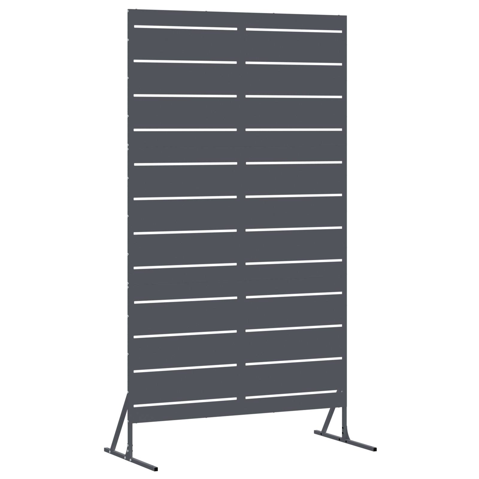 vidaXL Stahlzaunpanel Anthrazit Stahl Mittel Langlebig Stahlzaunpanel