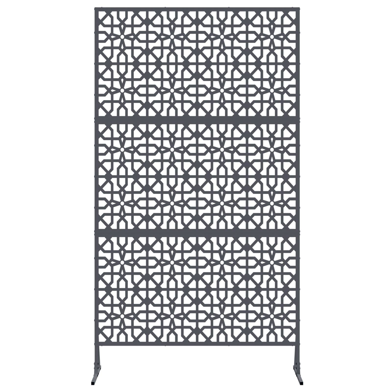 vidaXL Sichtschutz in Anthrazit, 100cm x 50cm x 180cm, Stahl
