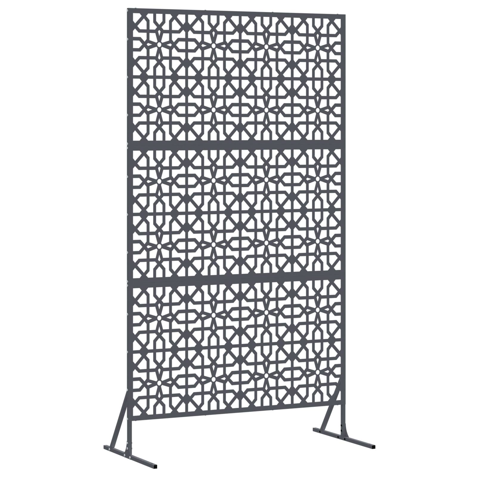 vidaXL Sichtschutz in Anthrazit, 100cm x 50cm x 180cm, Stahl