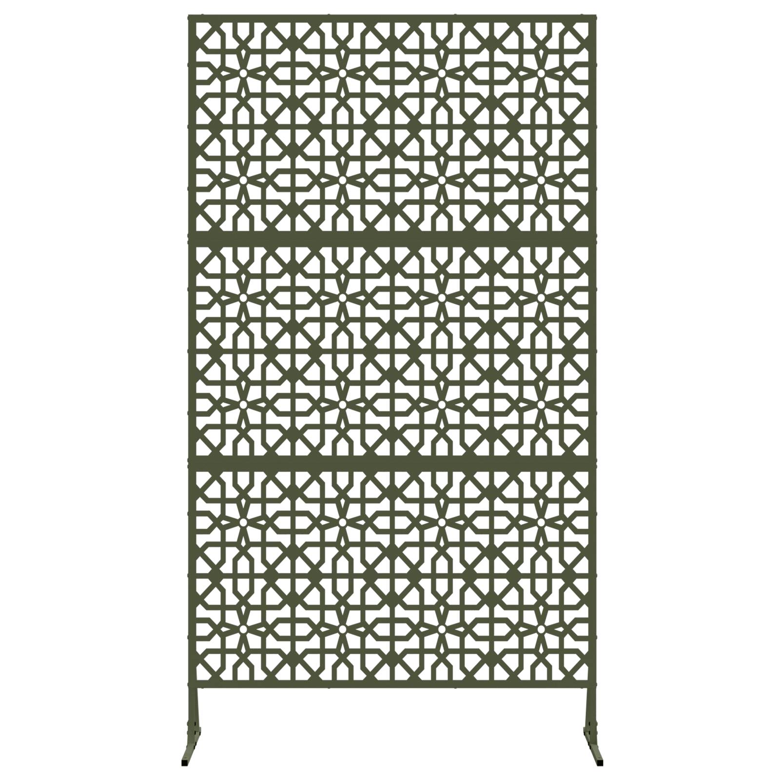 vidaXL Sichtschutz Olivgrün 100x50x180 cm aus Stahl.