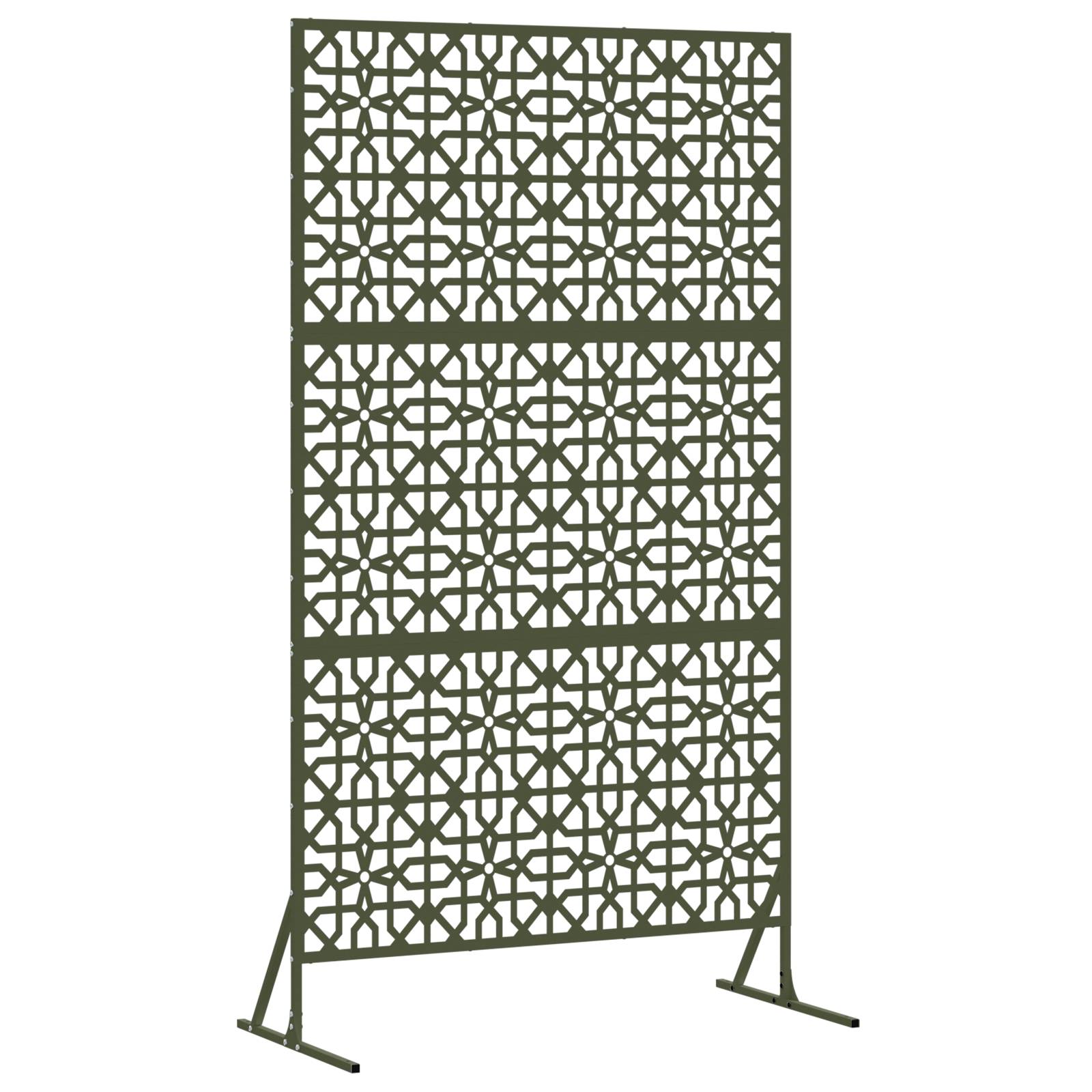 vidaXL Sichtschutz Olivgrün 100x50x180 cm aus Stahl.