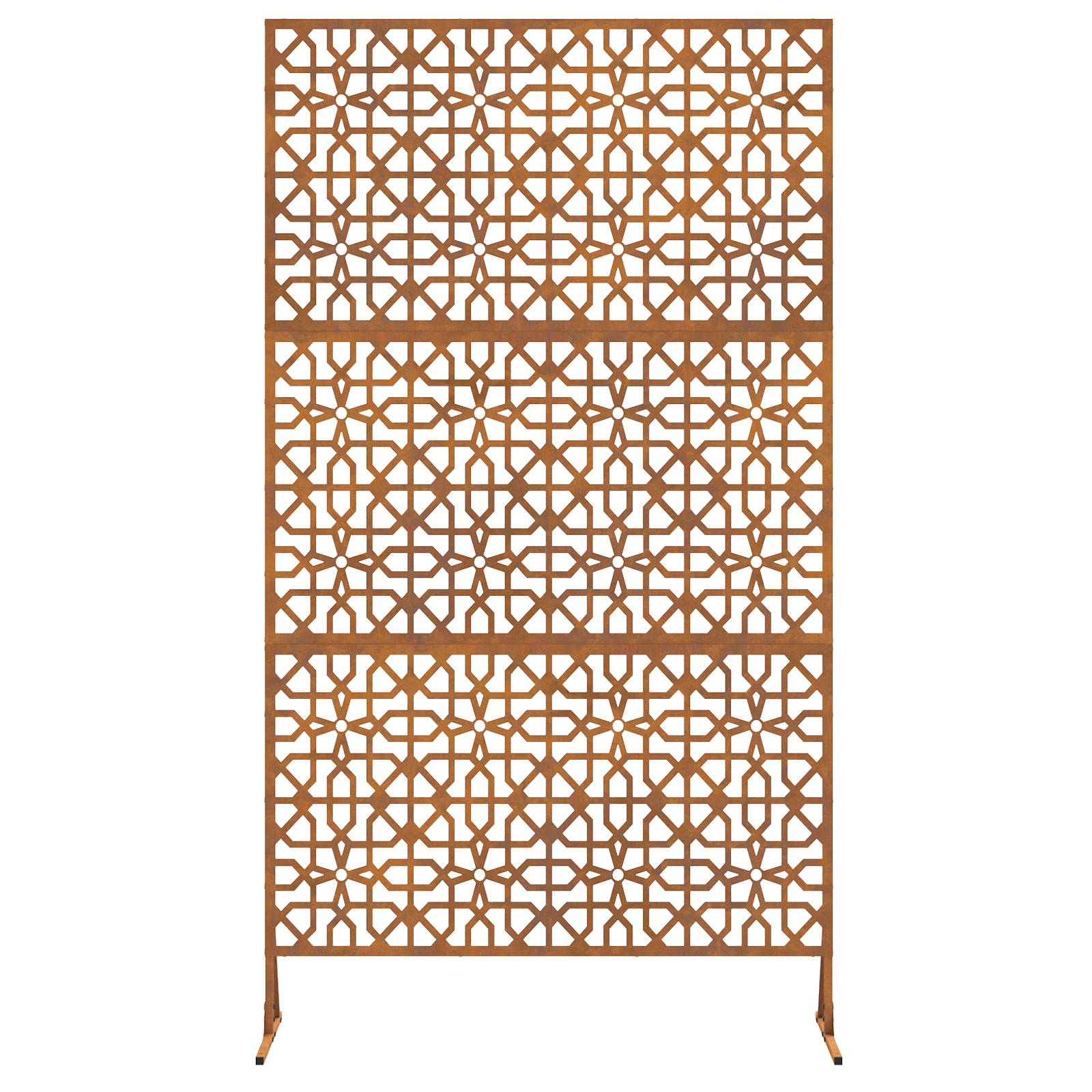 vidaXL Wetterfester Stahlzaun Wetterfester Stahl Mittel Muster