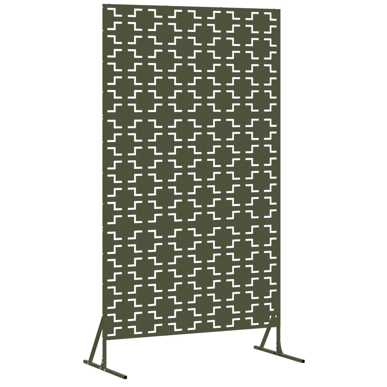 vidaXL Sichtschutz Olivgrün 100x50x180 cm aus Stahl