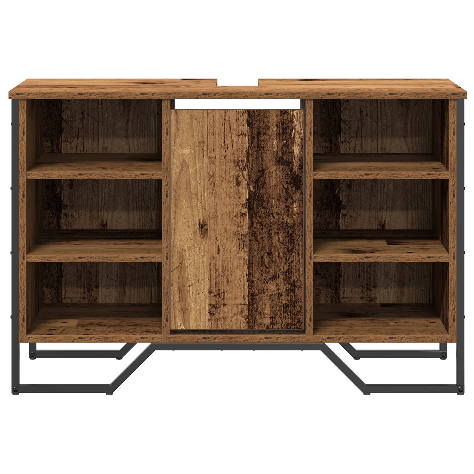 vidaXL Waschbeckenschrank Altes Holz 91x35x60 cm Holzwerkstoff