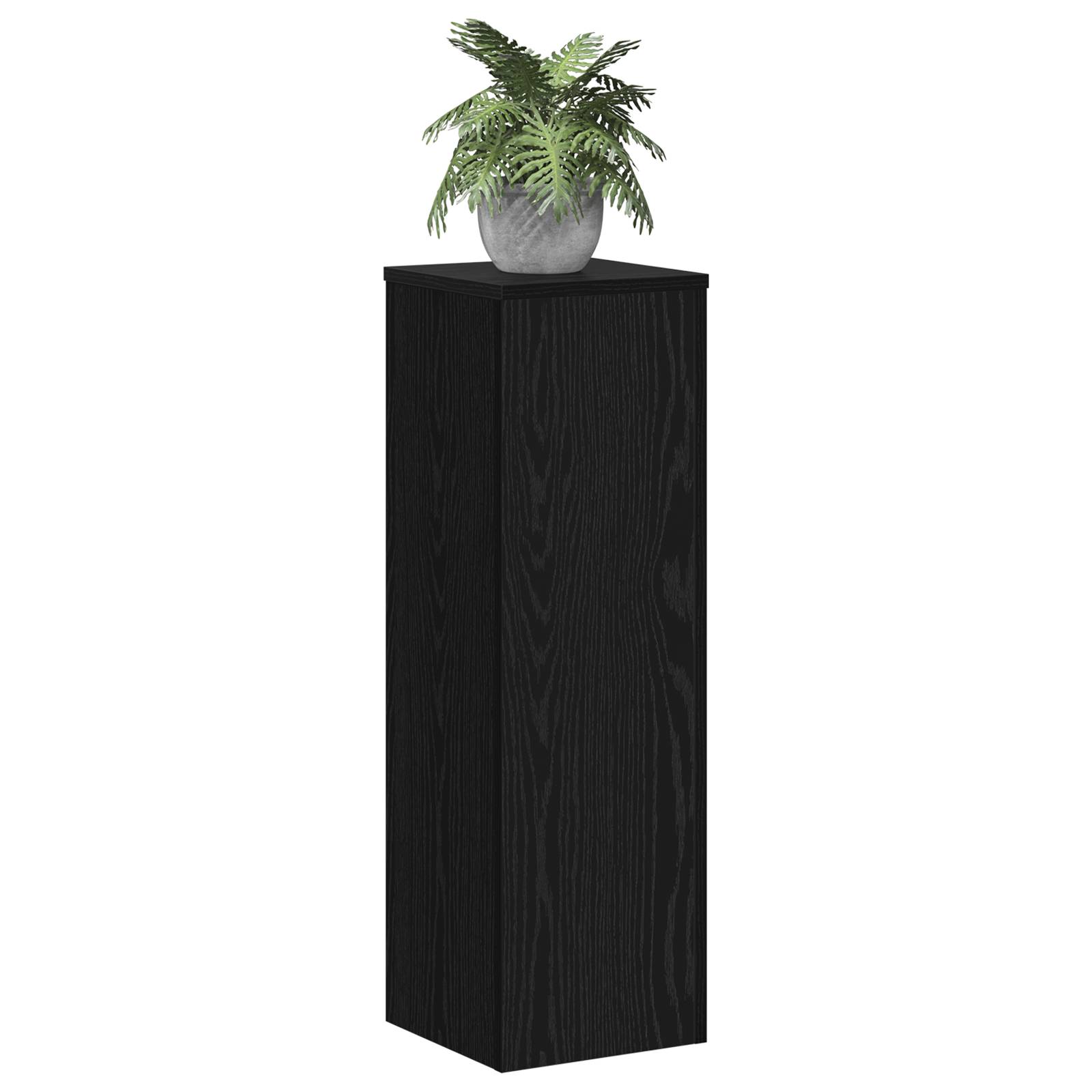vidaXL Pflanzenständer 2 Stück Schwarze Eiche 25x25x80 cm Schichtholz
