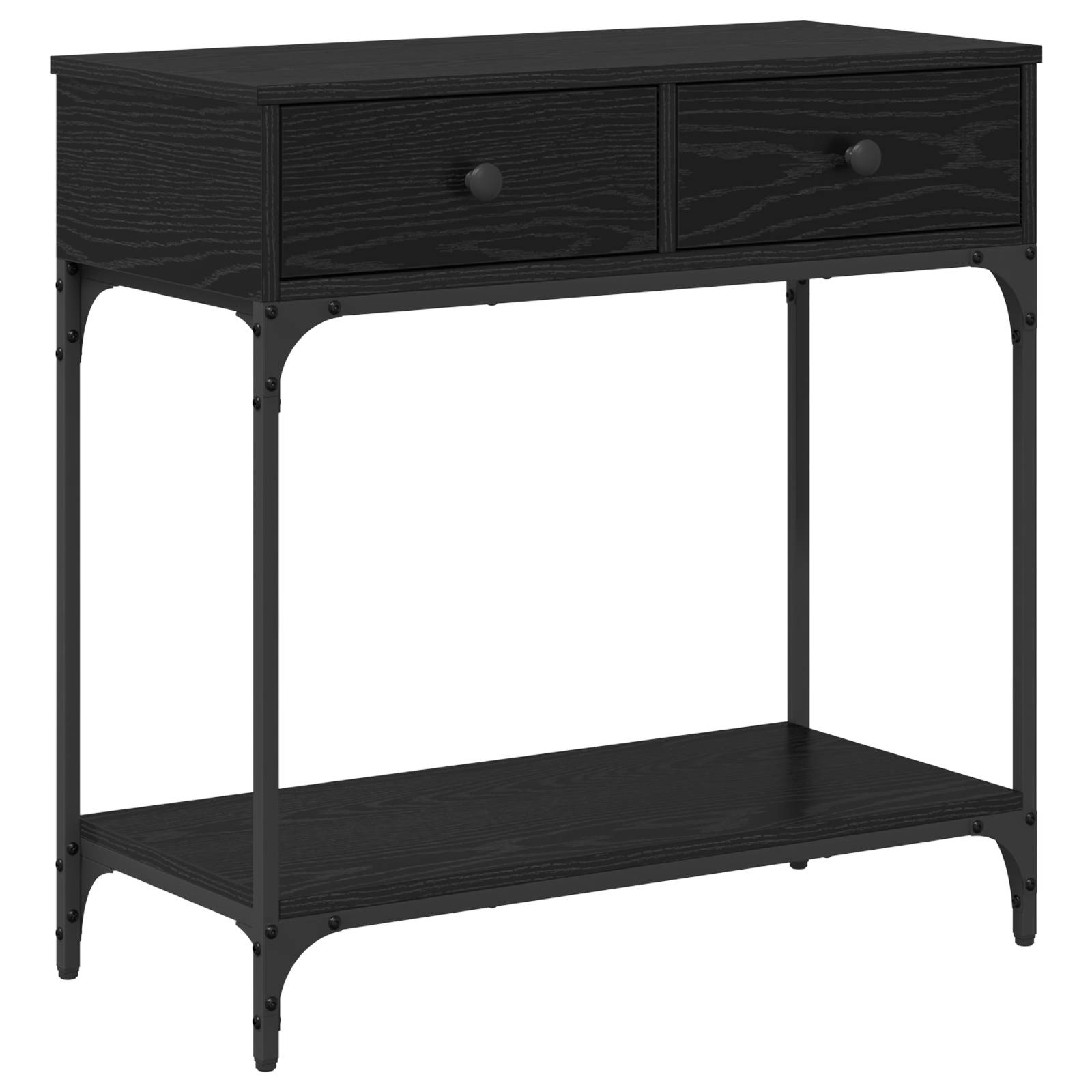 vidaXL Konsole Tisch Schwarze Eiche 75x34.5x75 cm Holzwerkstoff