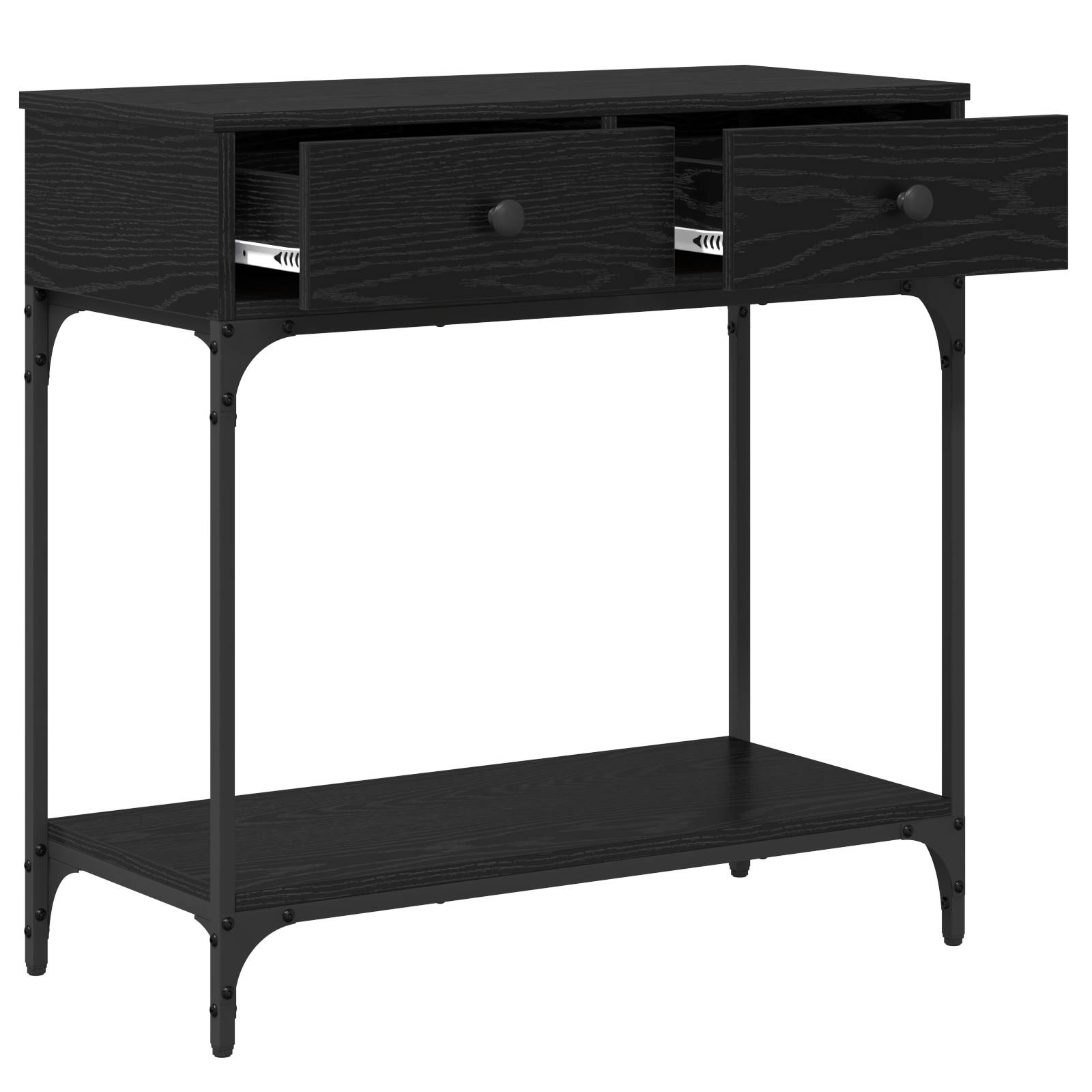 vidaXL Konsole Tisch Schwarze Eiche 75x34.5x75 cm Holzwerkstoff