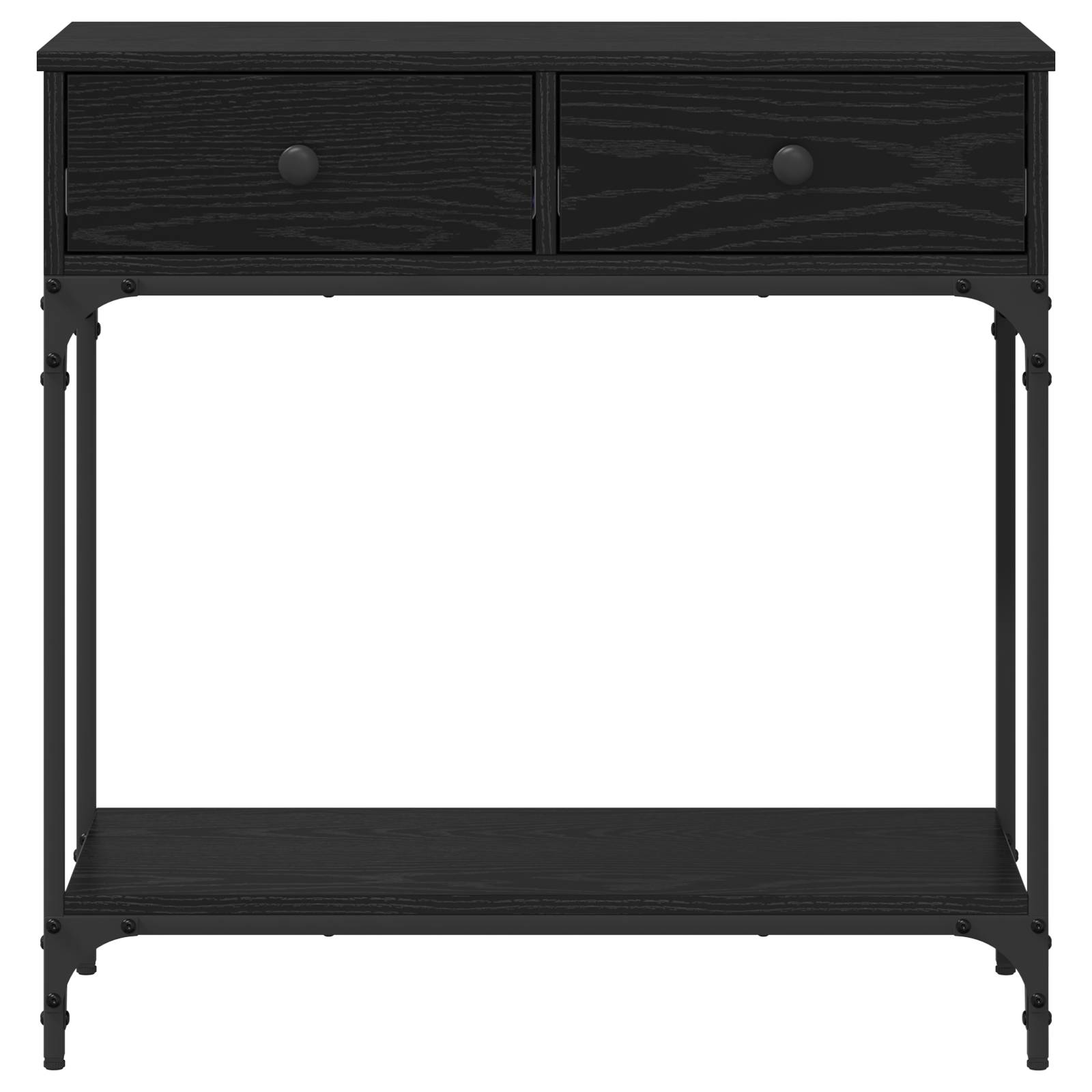 vidaXL Konsole Tisch Schwarze Eiche 75x34.5x75 cm Holzwerkstoff