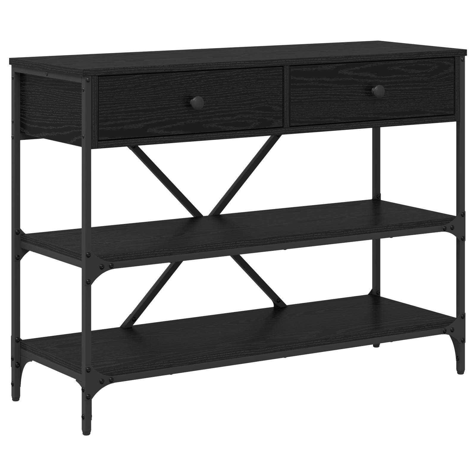 vidaXL Konsolentisch Schwarze Eiche 100x34.5x75 cm Holzwerkstoff