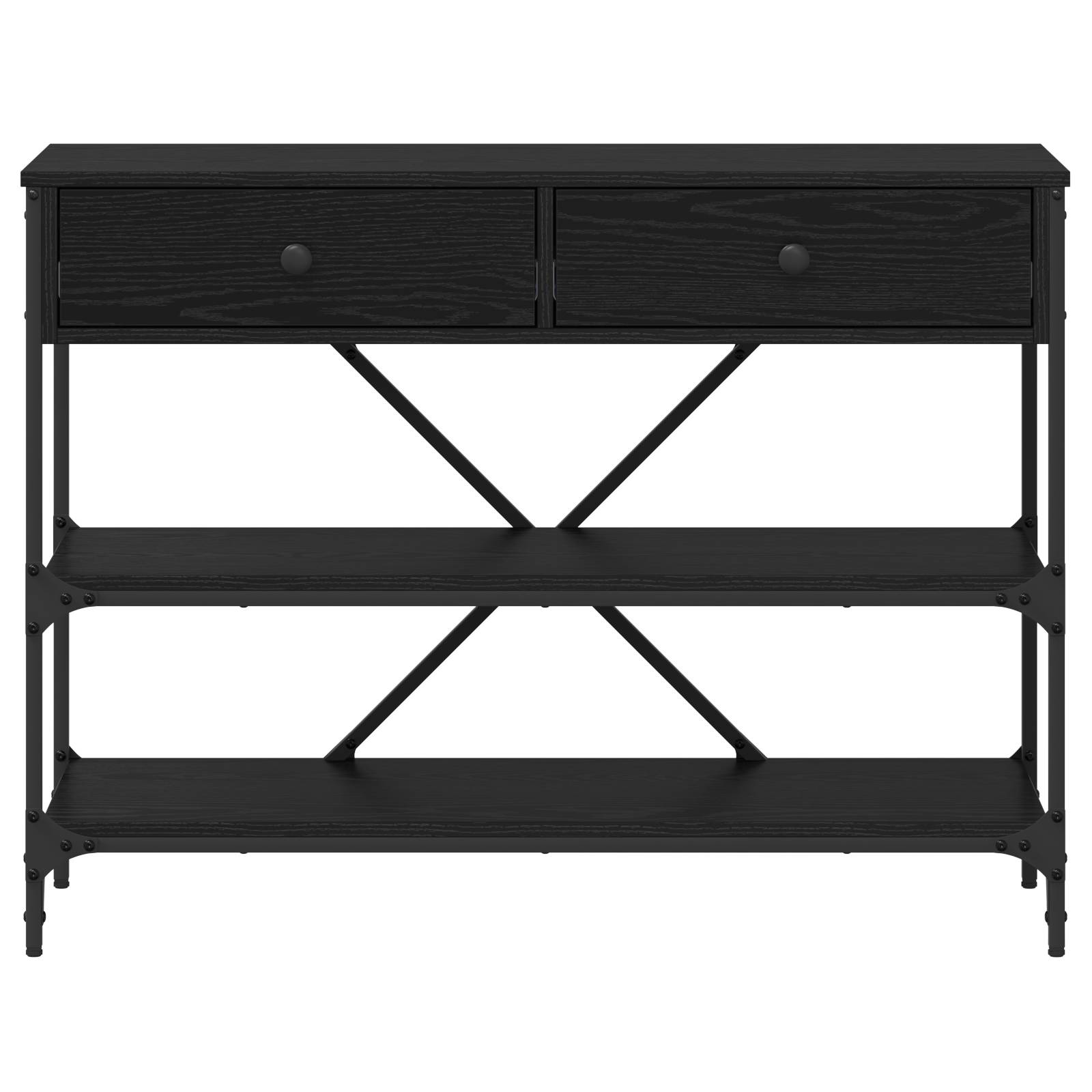 vidaXL Konsolentisch Schwarze Eiche 100x34.5x75 cm Holzwerkstoff