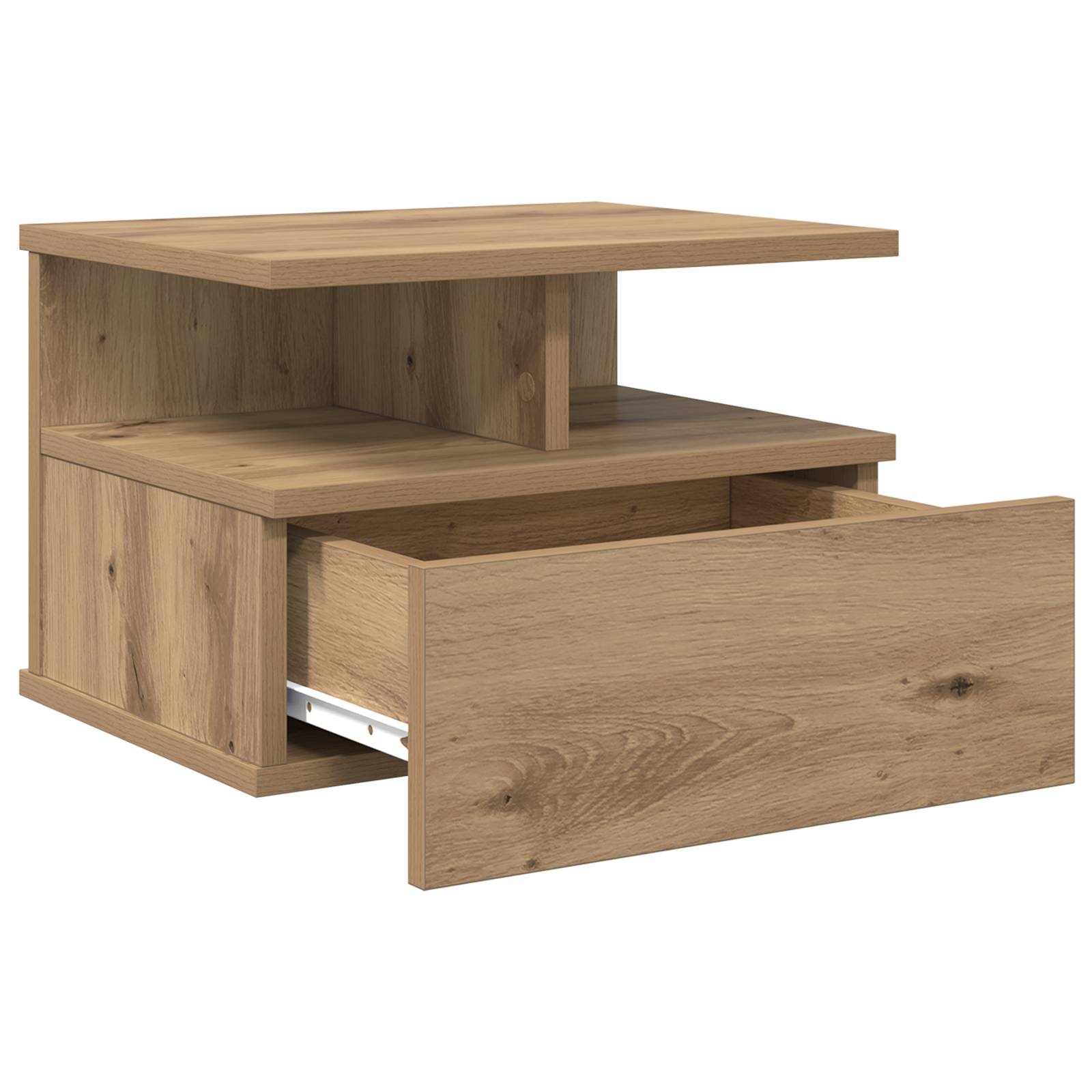 vidaXL Wand-Nachttische 2 Stk. Artisan Eiche 40x31x27 cm Holzwerkstoff