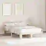 vidaXL Kiefernholz Bettgestell Natürliches Holz Massivholz 140 x 190 cm vidaXL Kiefernholz Bettgestell Natürliches Holz Massivholz 140 x 190 cm