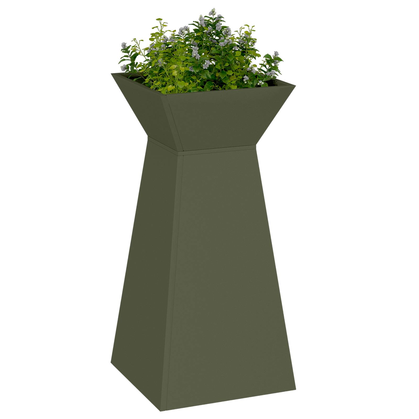 vidaXL Pflanzenständer Olivgrün Metall 35 x 35 x 73 cm Pflanzgefäße