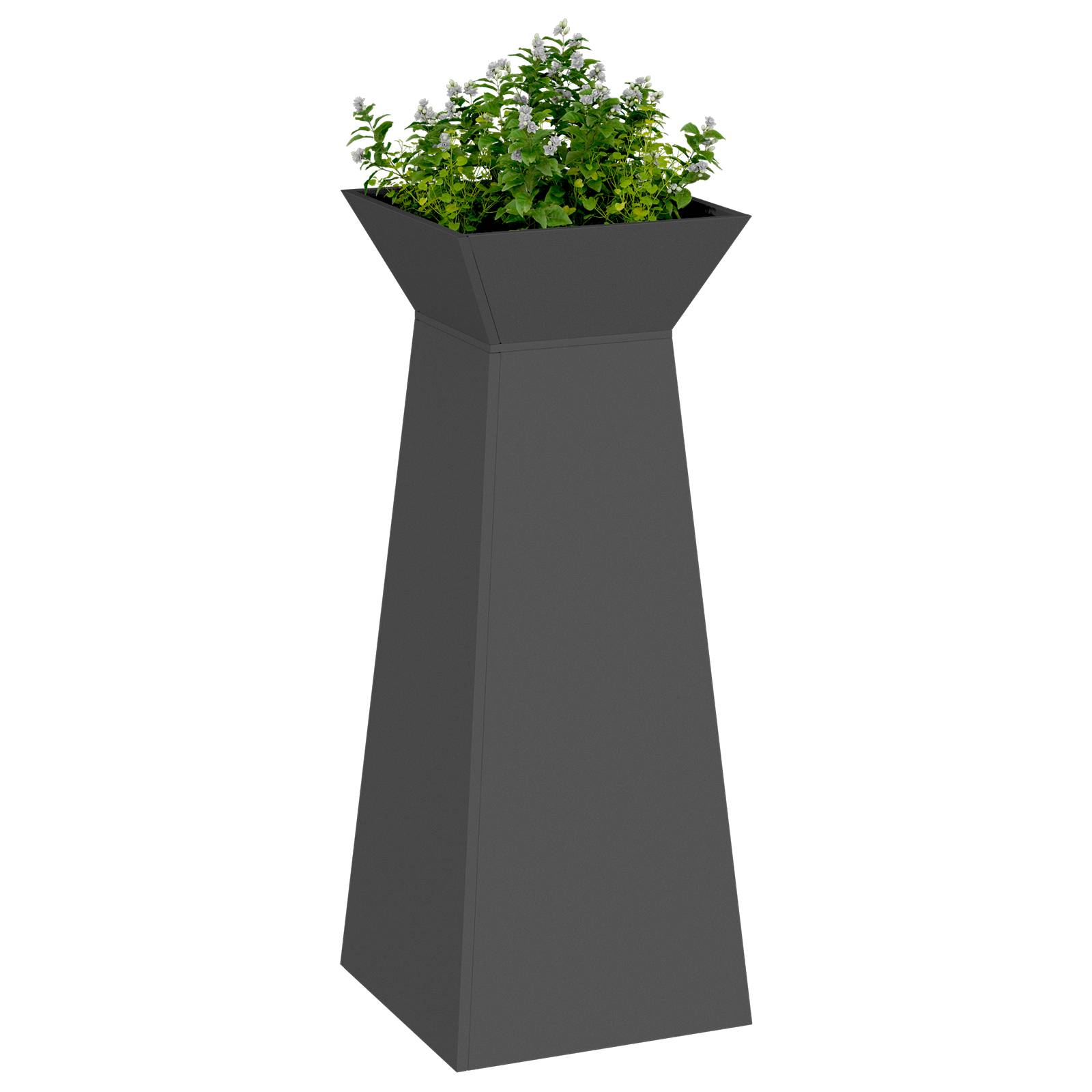 vidaXL Pflanzenständer Schwarz Metall 40 x 40 x 101 cm
