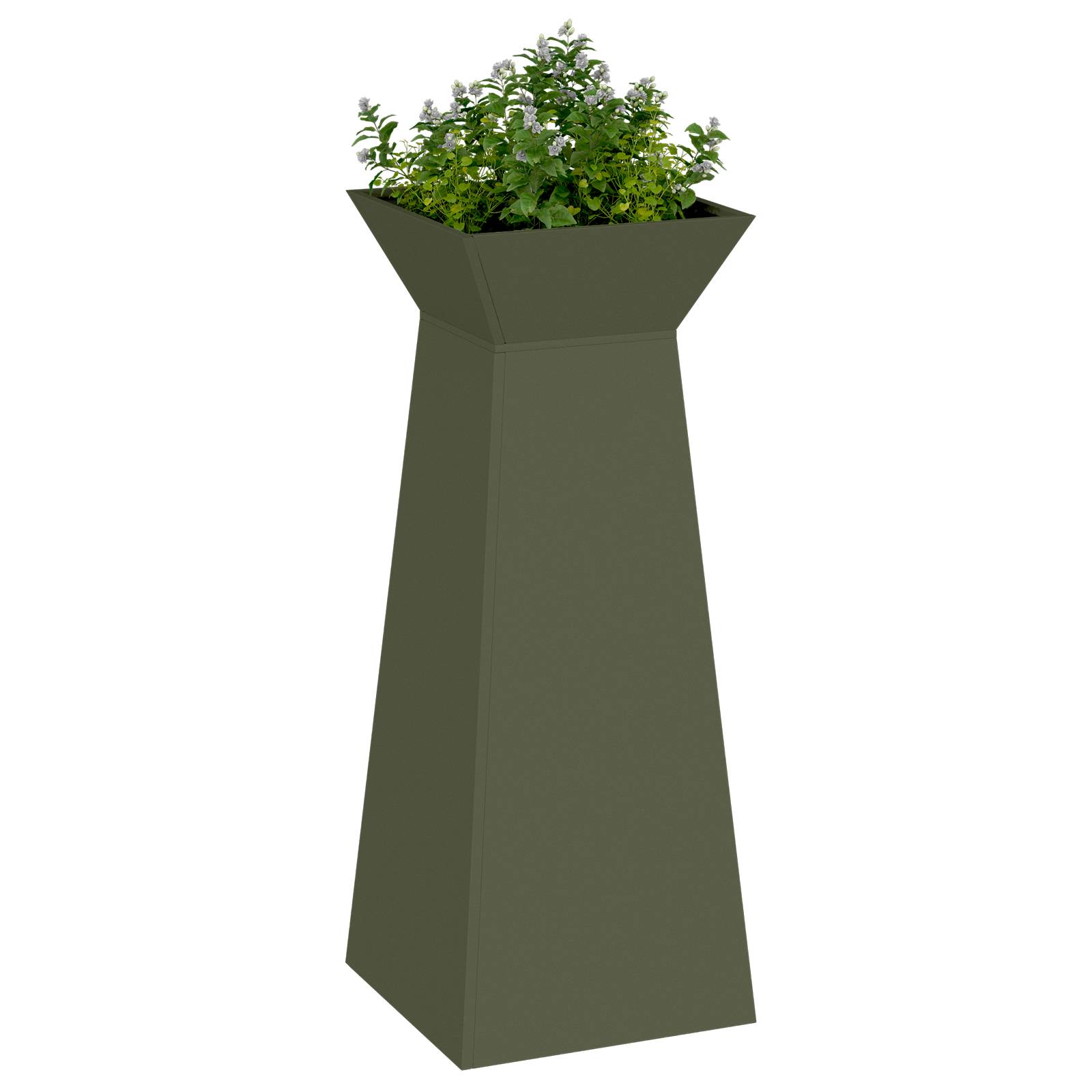 vidaXL Pflanzenständer Olivgrün Metall 40 x 40 x 101 cm